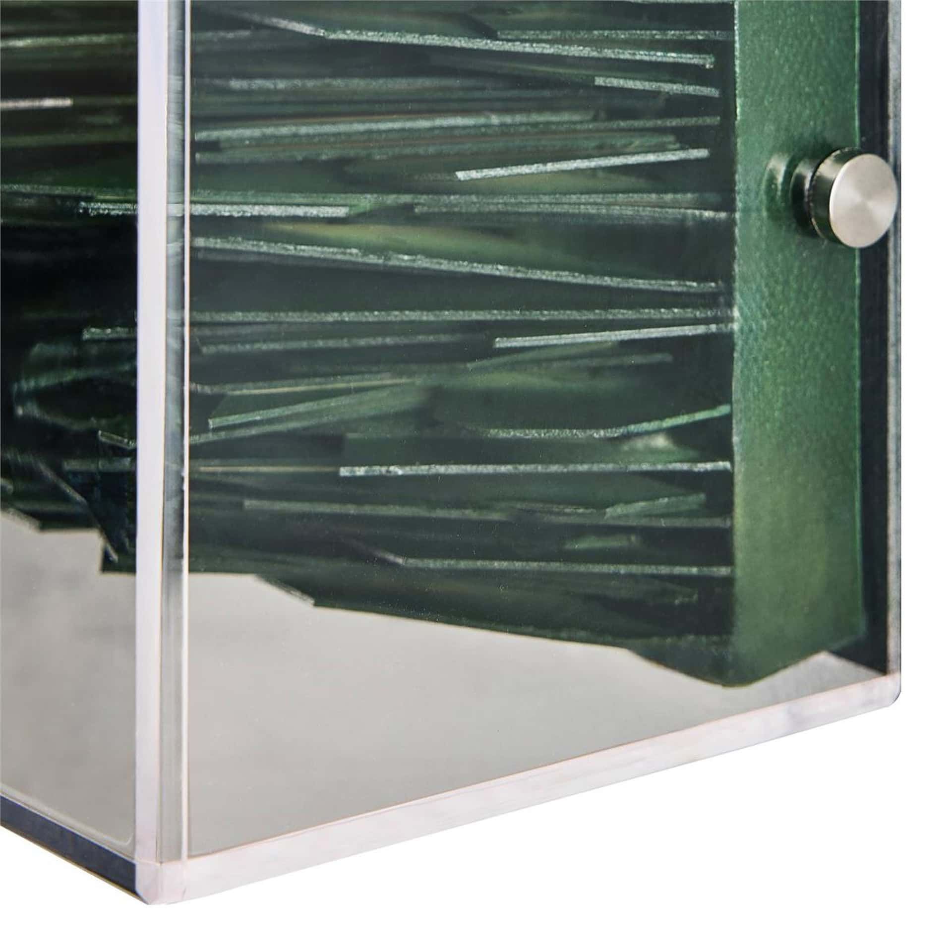 Dimensional wall art piece for modern interior decor, featuring layered textures and vibrant colors.