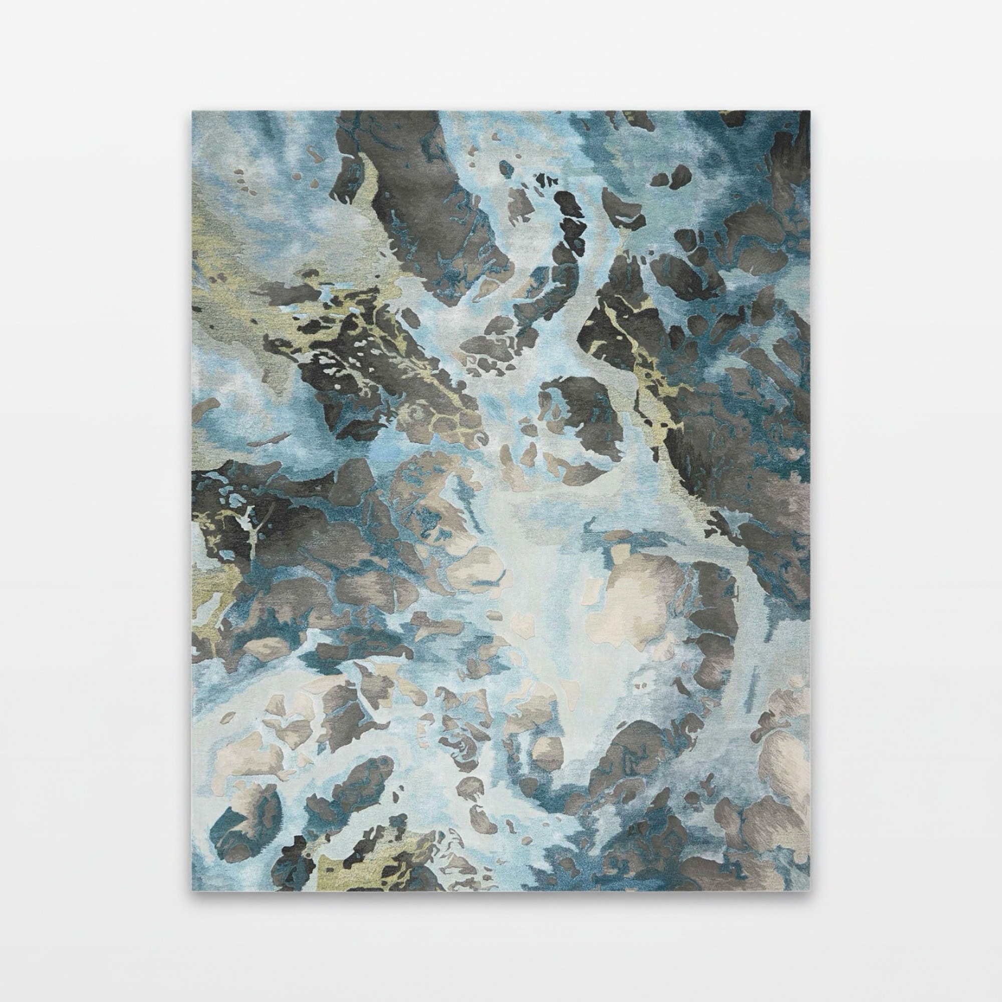 Prismatic PRS14 grey and slate abstract rug for modern home decor.