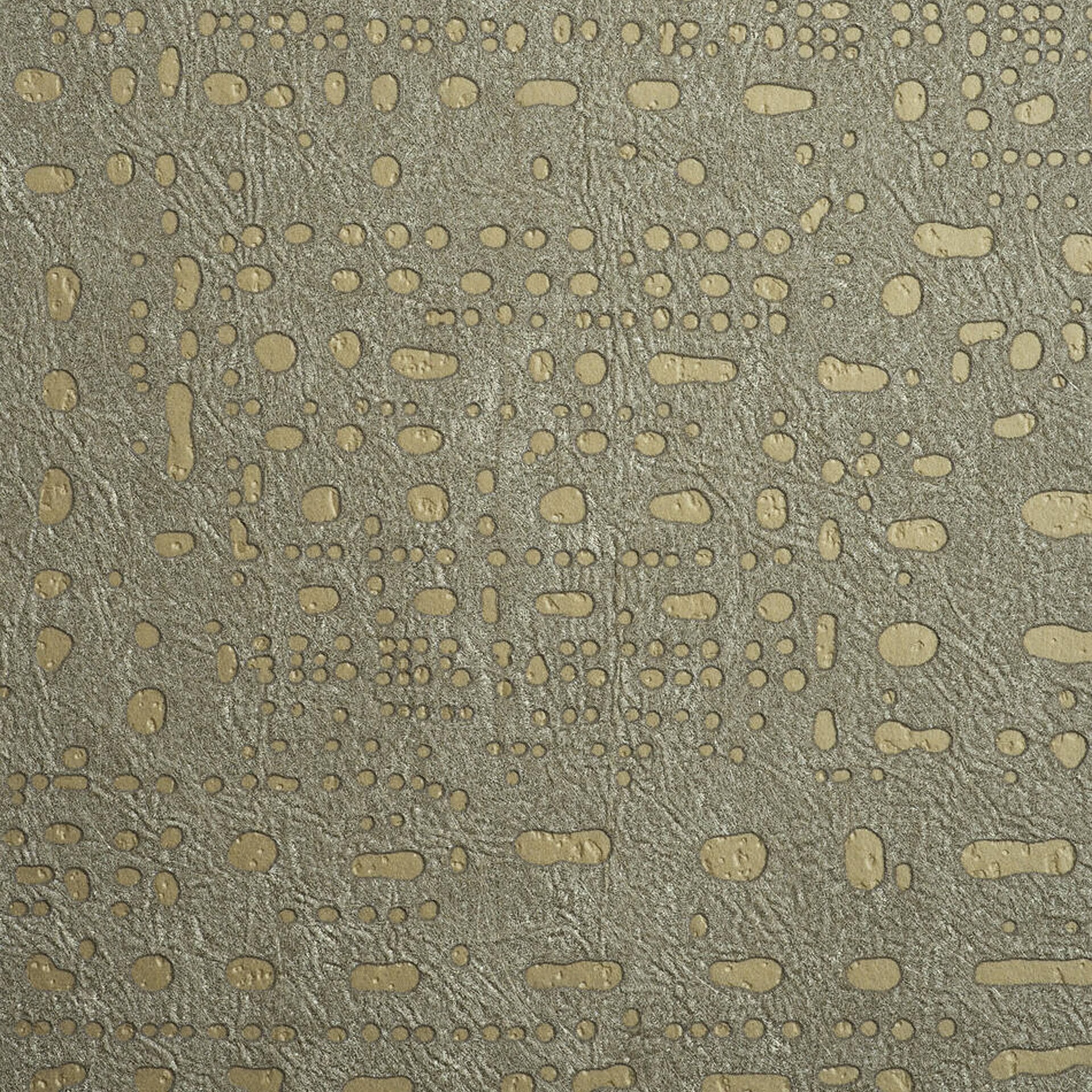 Textured Shambala wallpaper with gold accents and abstract design.