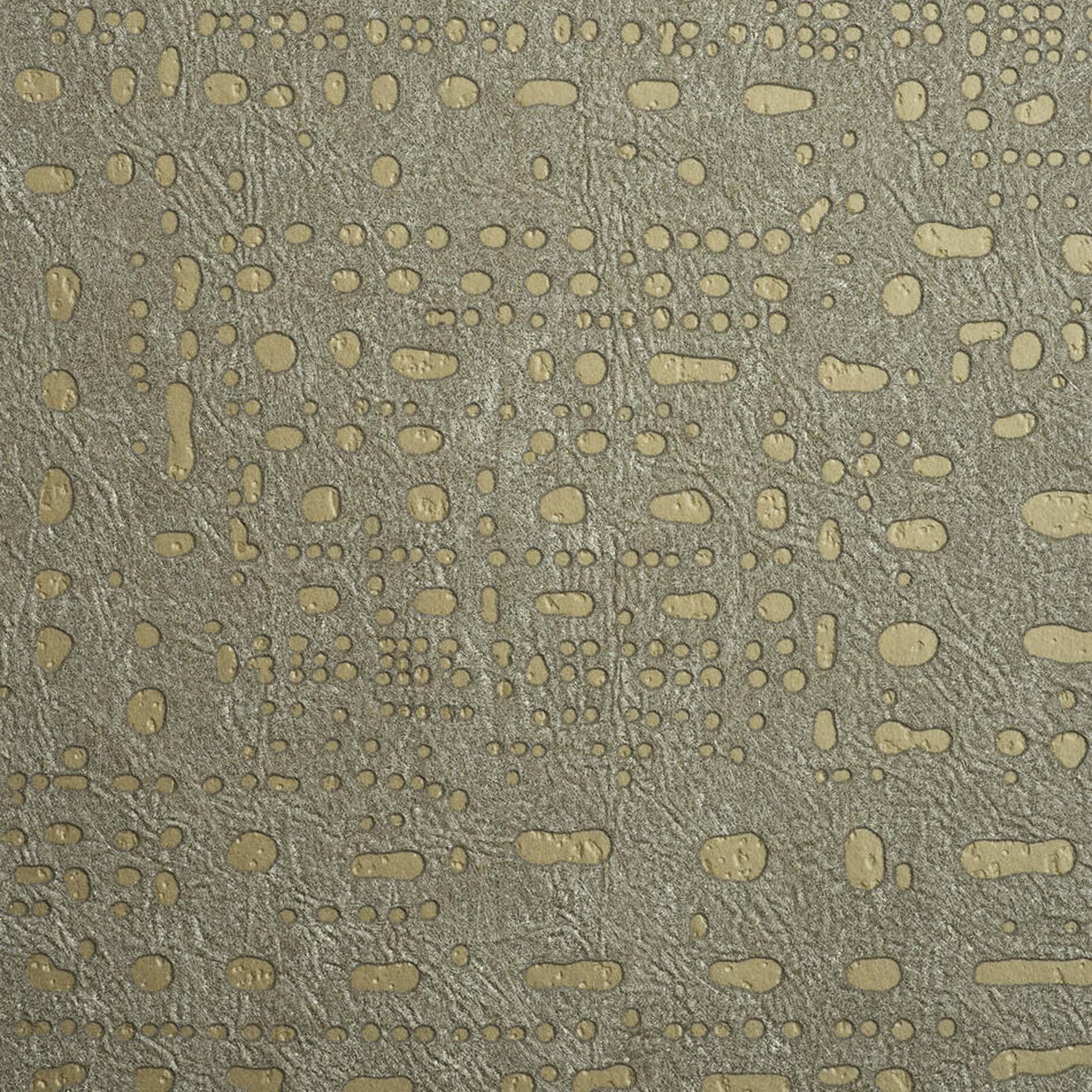 Textured Shambala wallpaper with gold accents and abstract design.