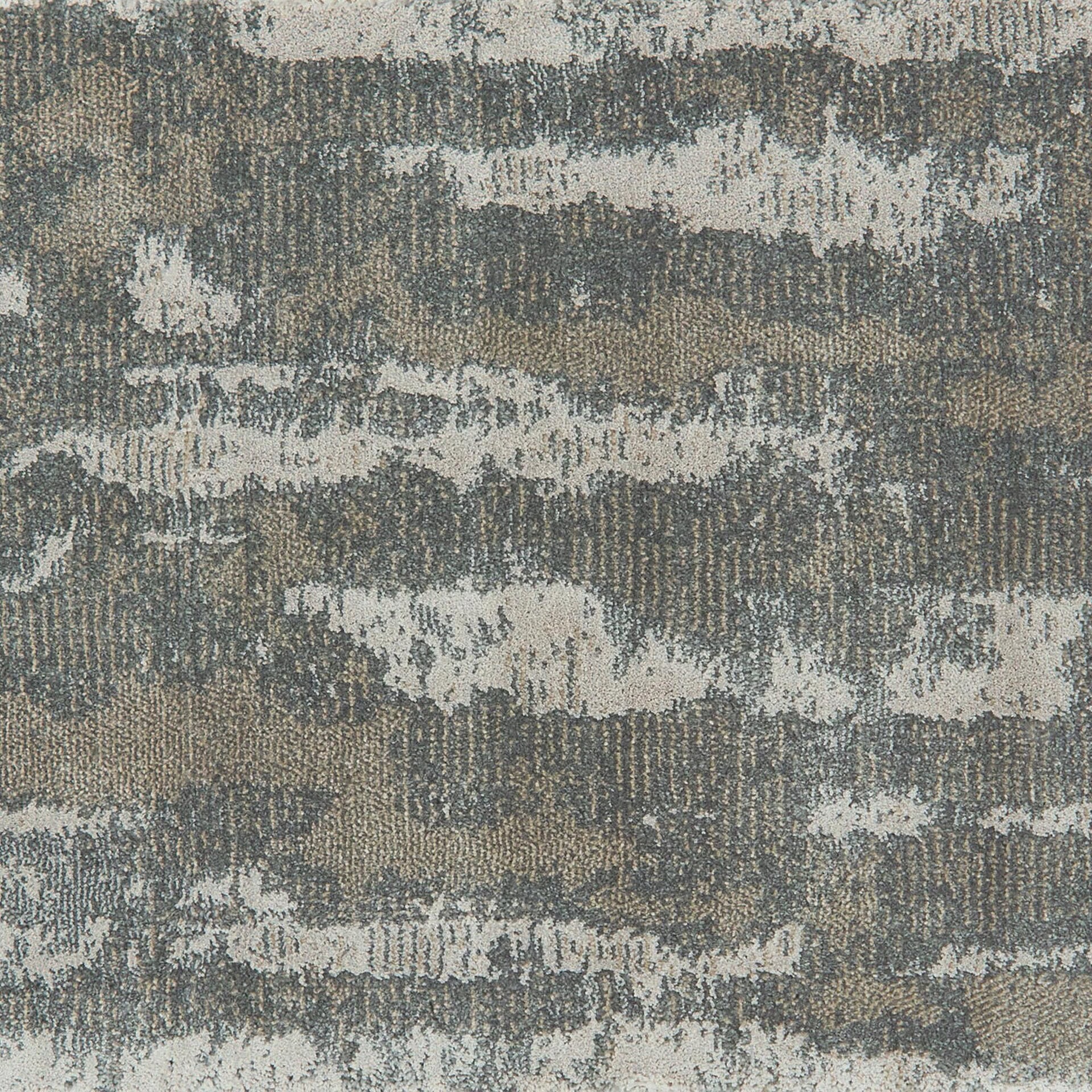 Elegant woven carpet with abstract pattern in neutral tones.