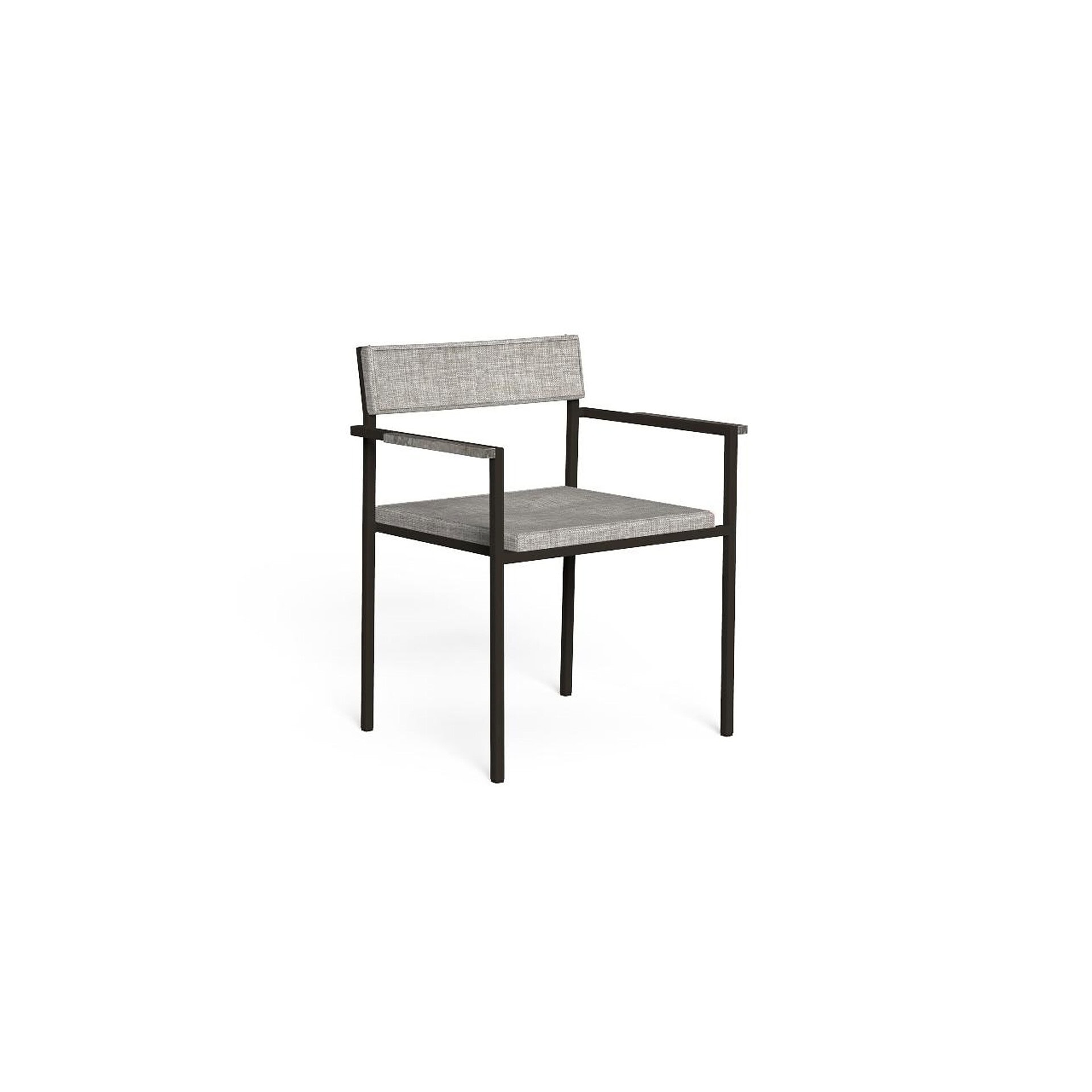 Outdoor dining chair with modern design and durable fabric upholstery. Perfect for stylish patio or.