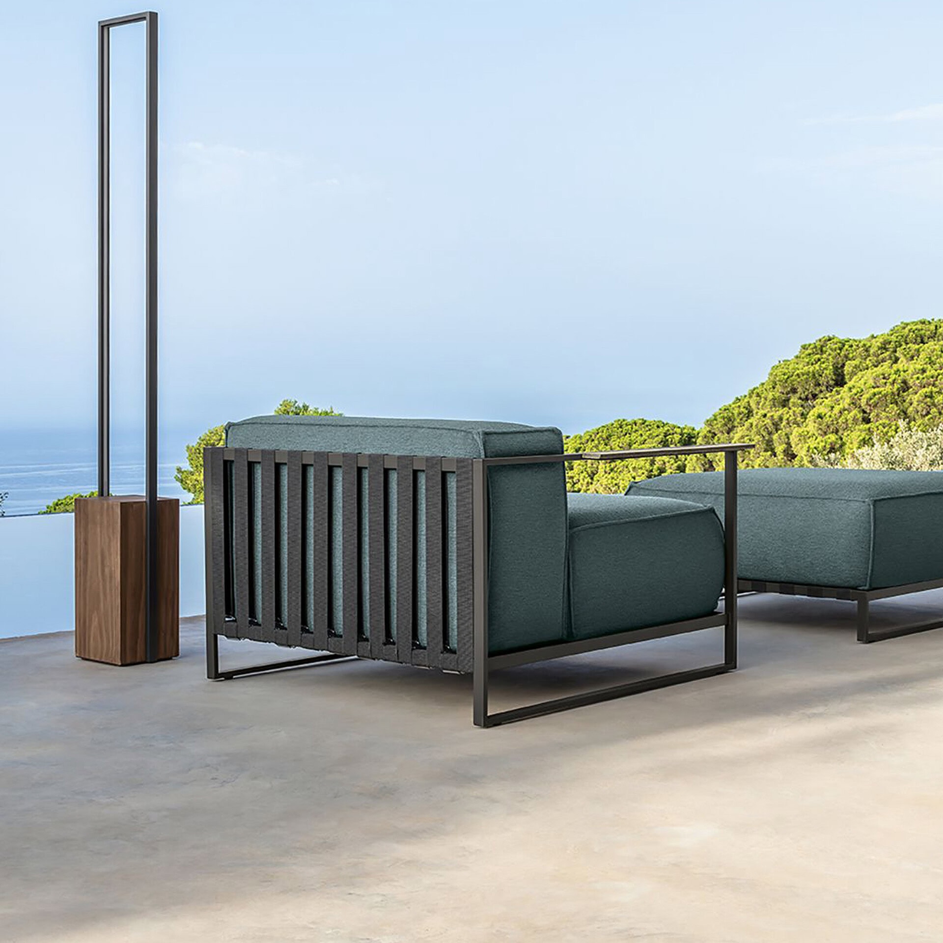 Modern Casilda outdoor lounge chair with sleek design and durable materials.