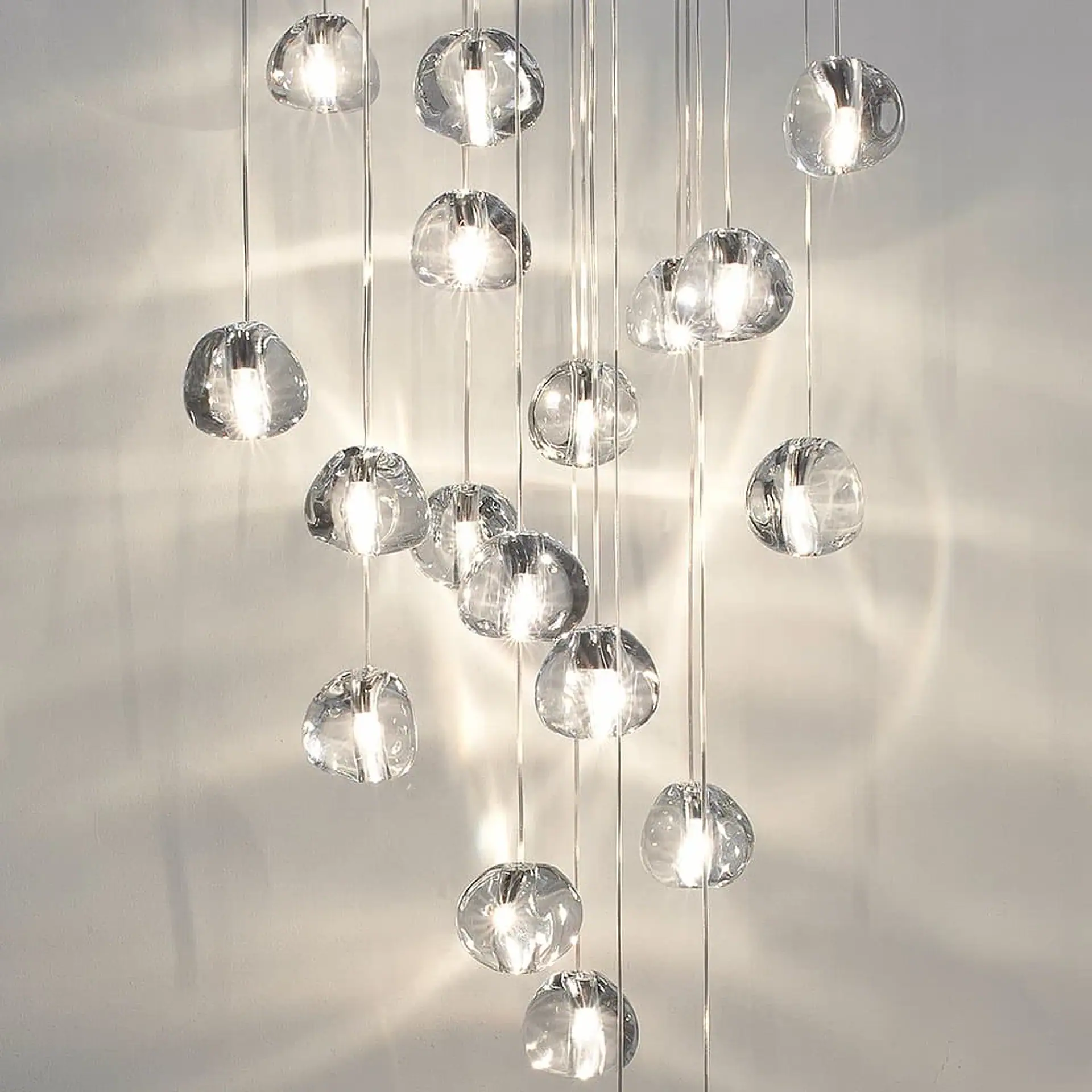 Elegant glass pendant lighting for contemporary interiors.