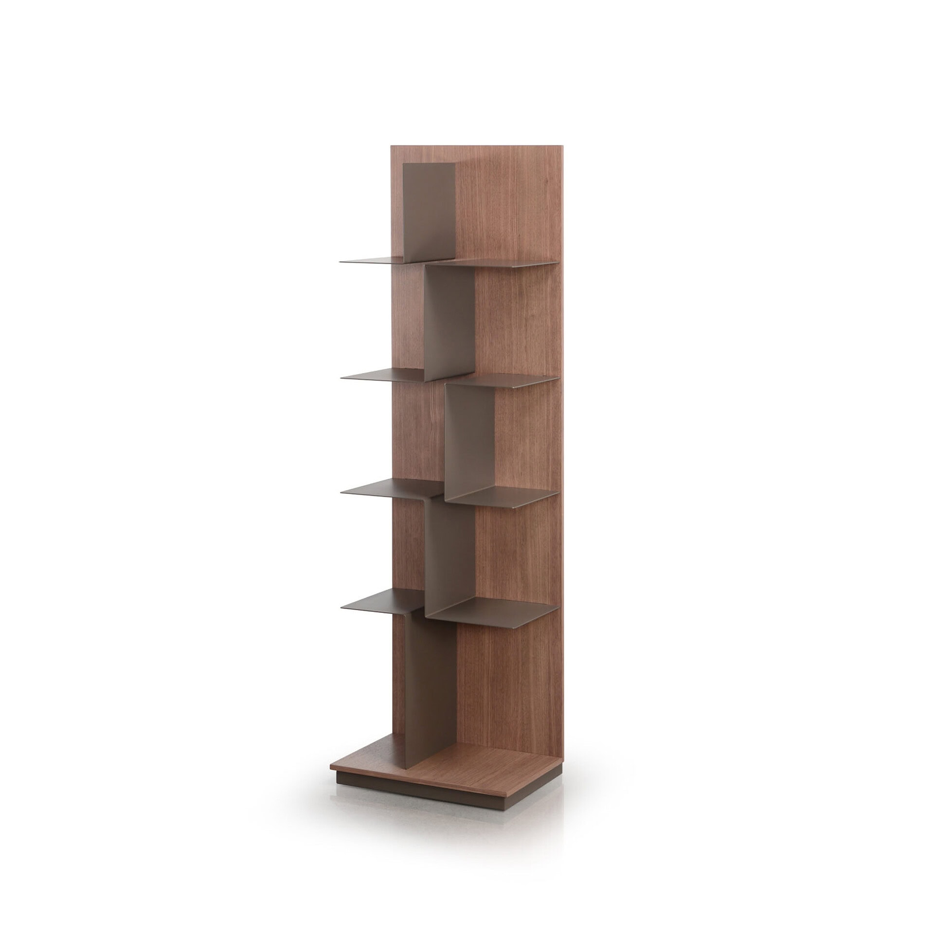 Modern Maze Freestanding Bookshelf in wood finish for stylish storage solutions.