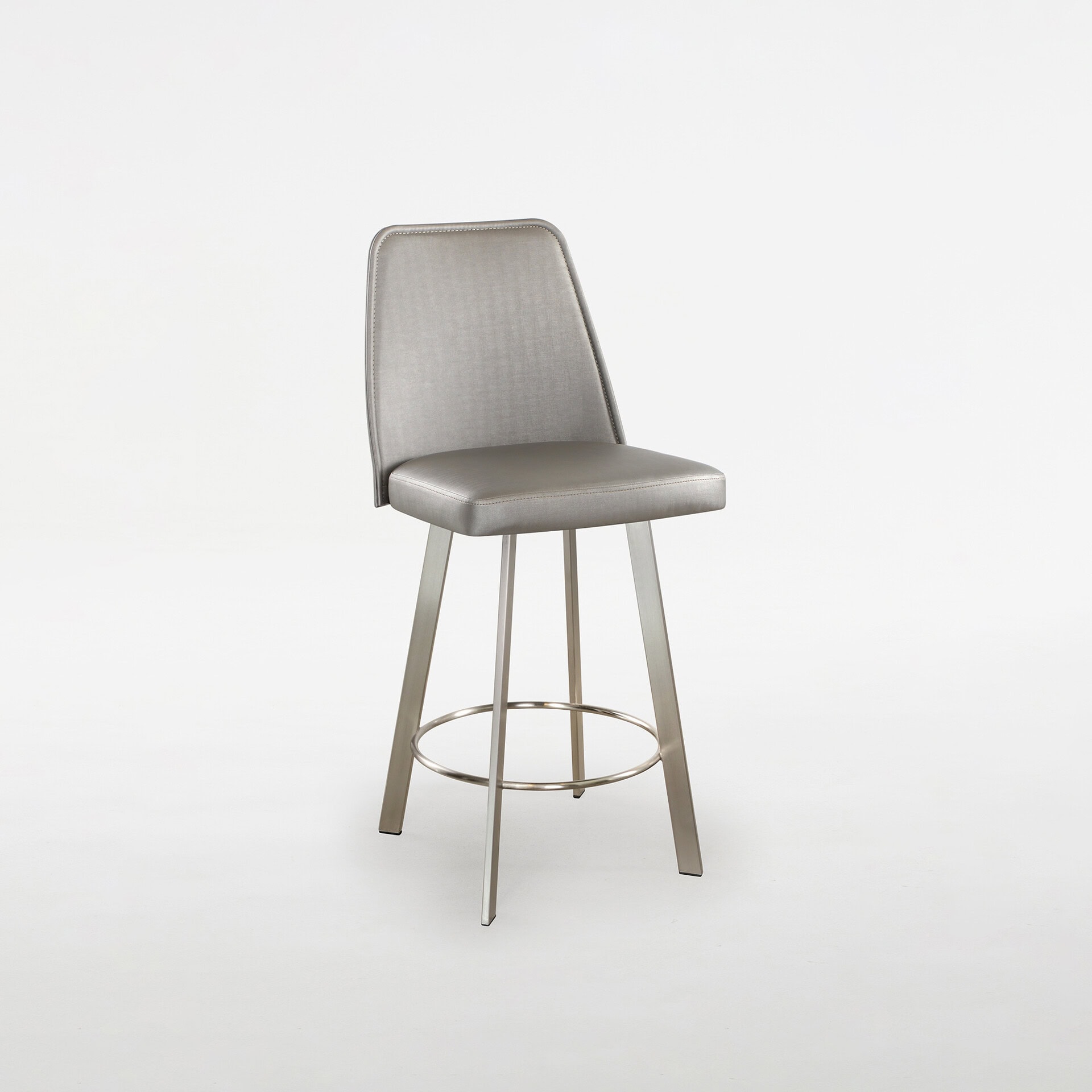 Elegant Sofia swivel bar and counter stool with modern design and comfortable upholstered seat. Perf.