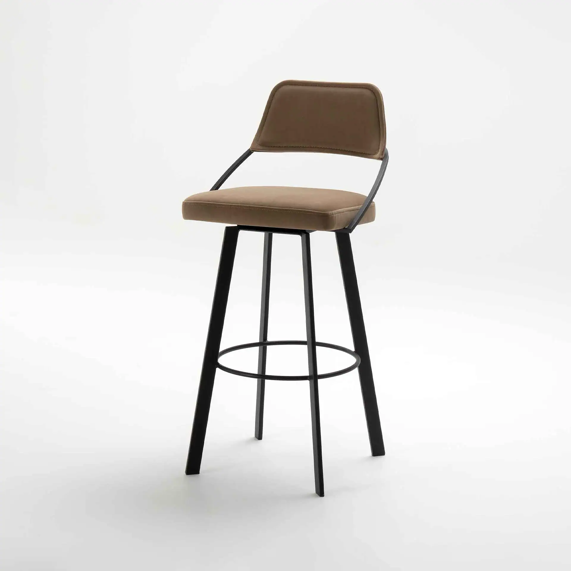 Sklar Furnishings Wish Swivel Bar & Counter Stool with beige upholstery.