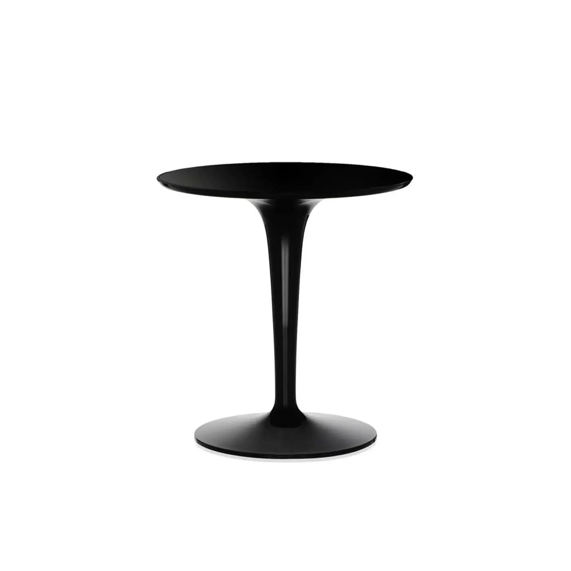 Modern black Kartell TipTop side table, stylish and versatile for contemporary interiors.