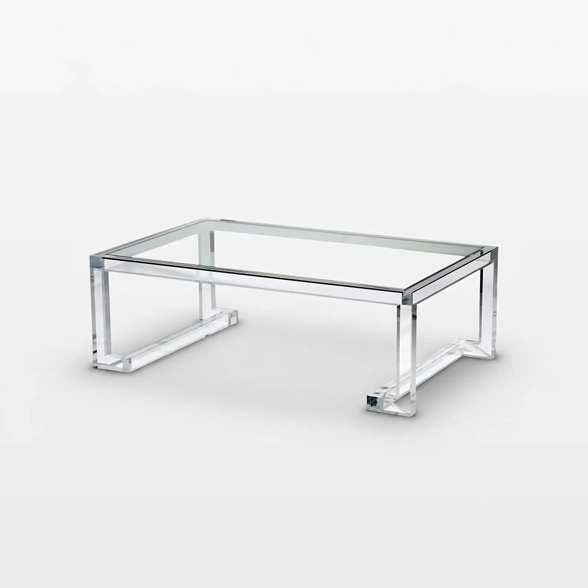 Elegant acrylic Interlude Ava Cocktail Table for modern living spaces.