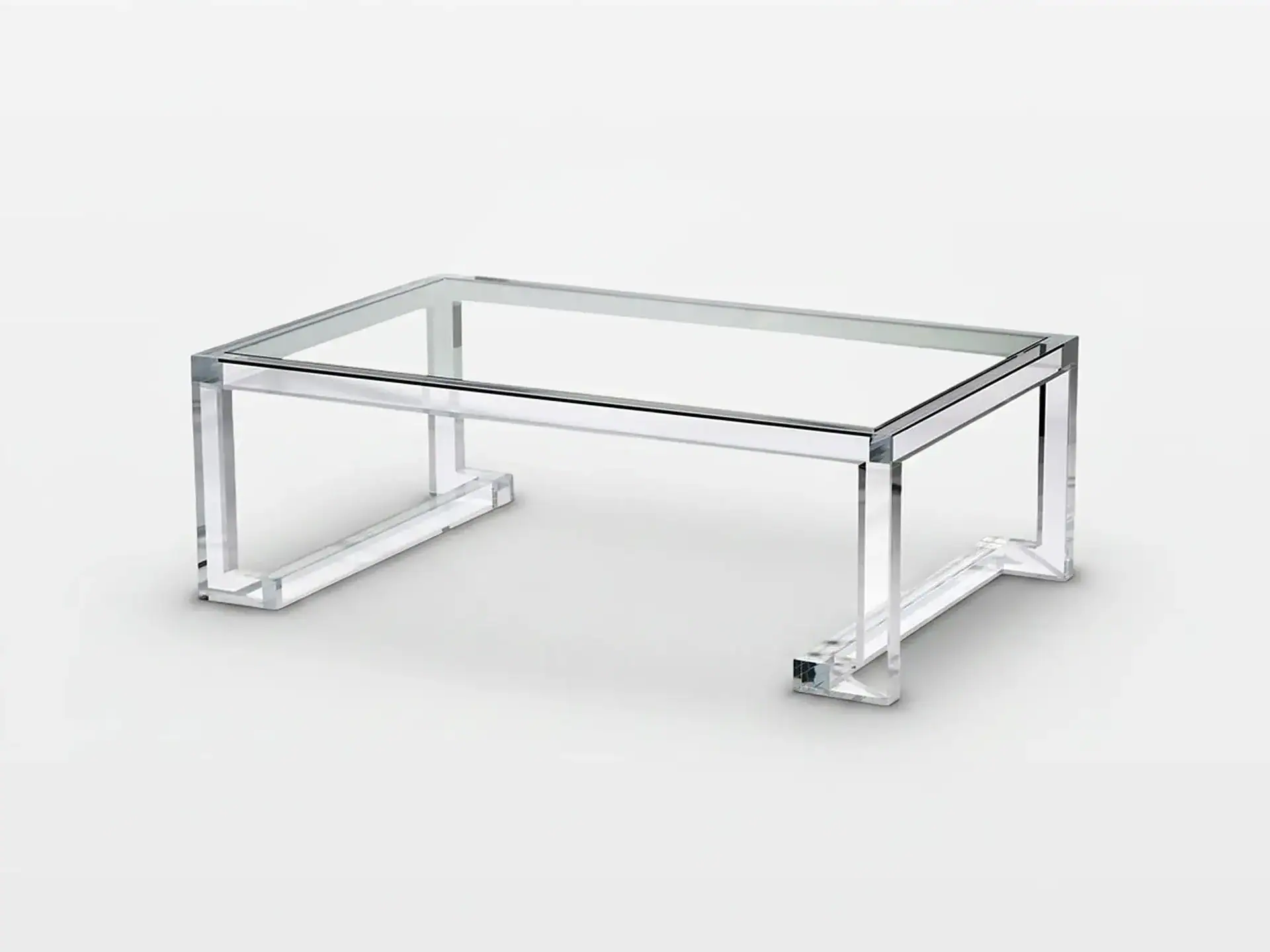 Elegant acrylic Interlude Ava Cocktail Table for modern living spaces.