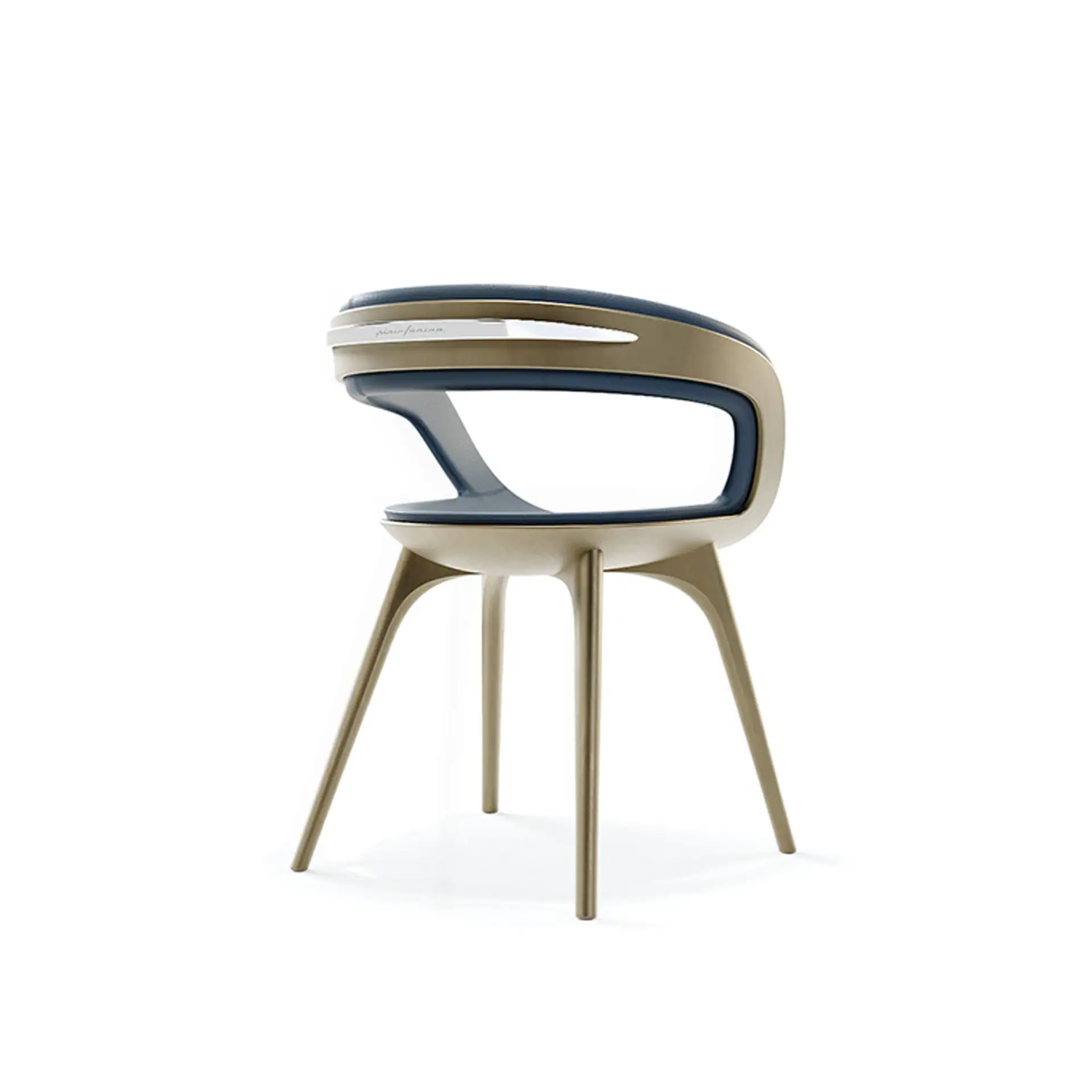 Modern Nido dining armchair with sleek design and neutral tones.
