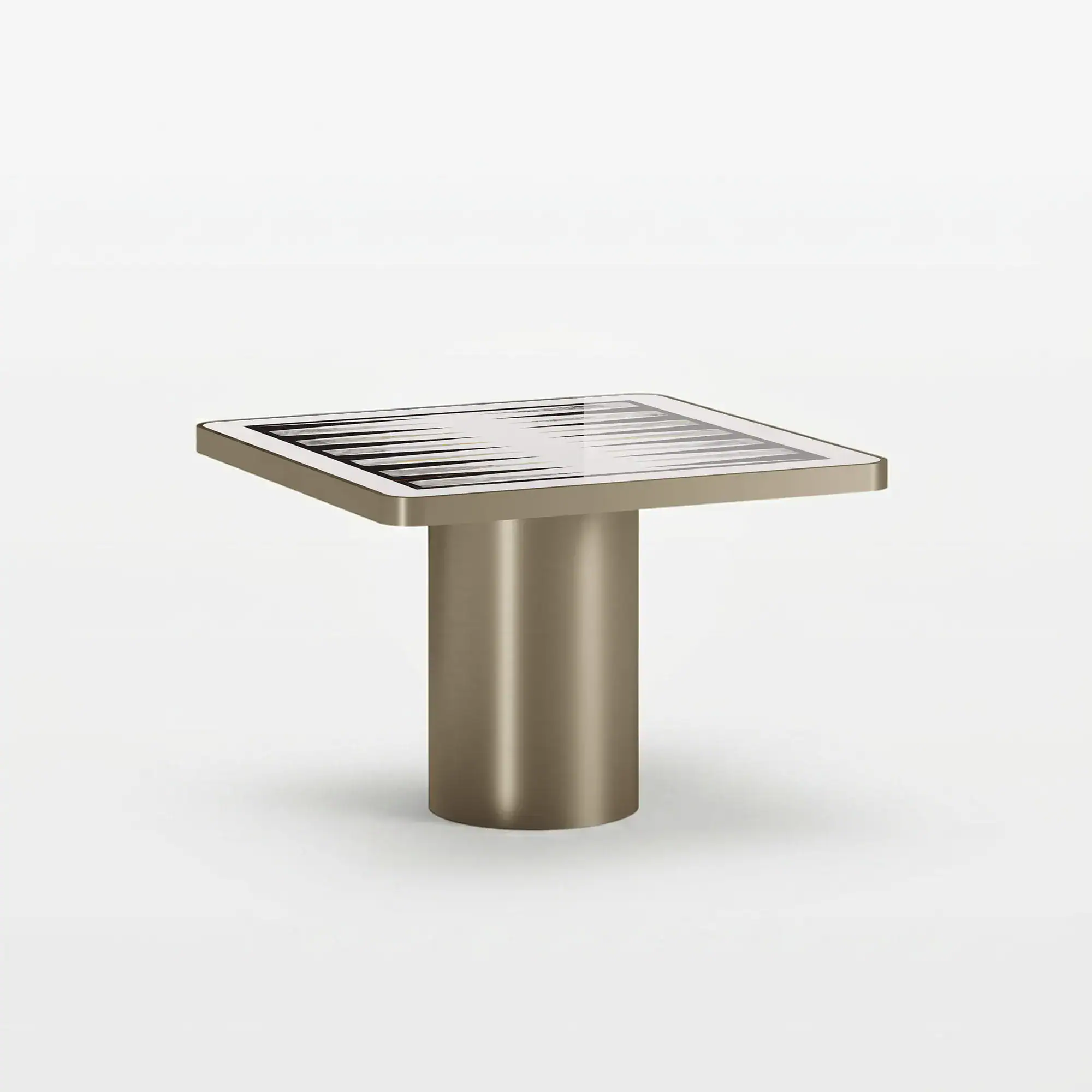 Modern Tau 40 steel backgammon game table with sleek design and sturdy base.