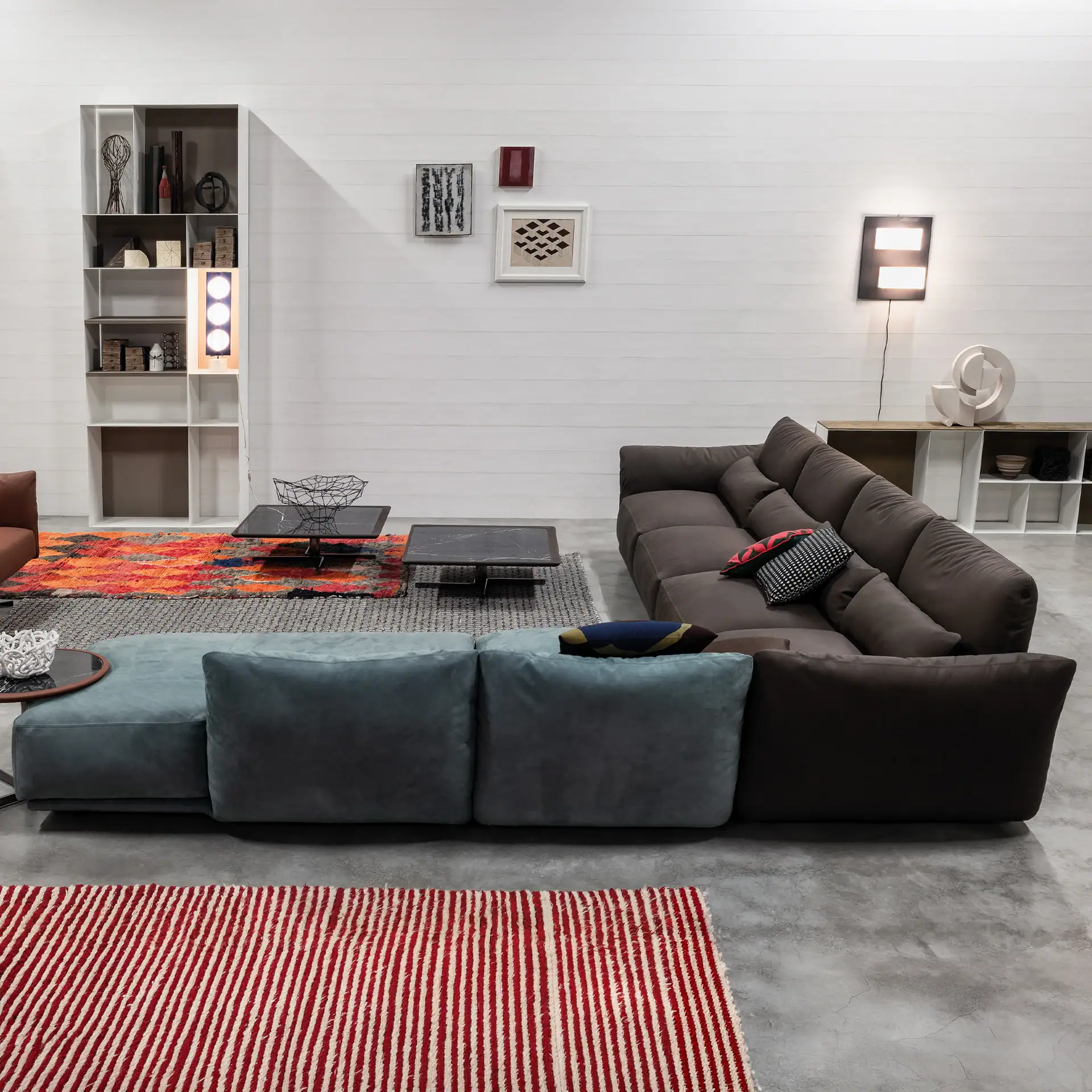 Elegant Clift sectional sofa with plush cushions in a contemporary living space.