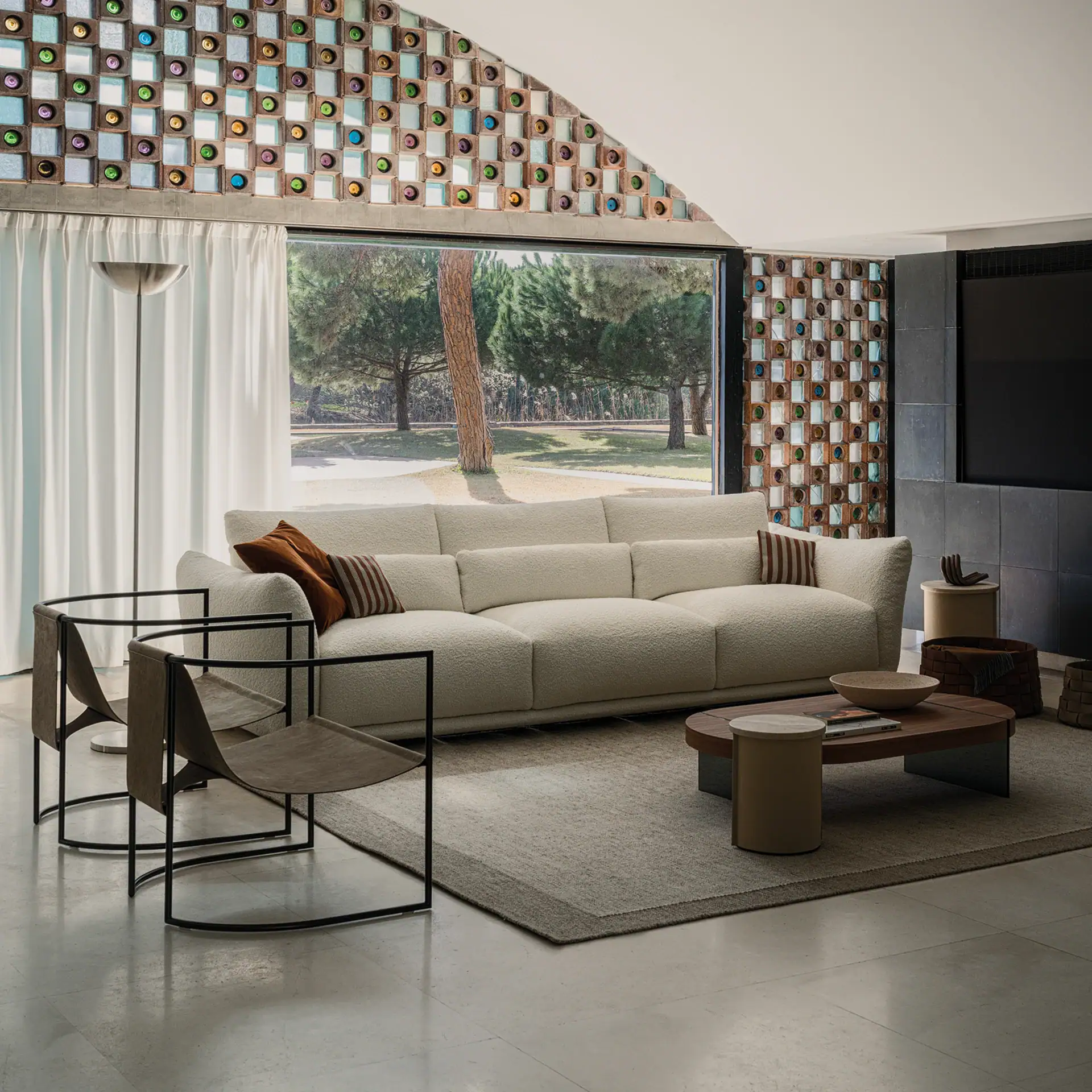 Elegant Clift sectional sofa in a contemporary living room setting.