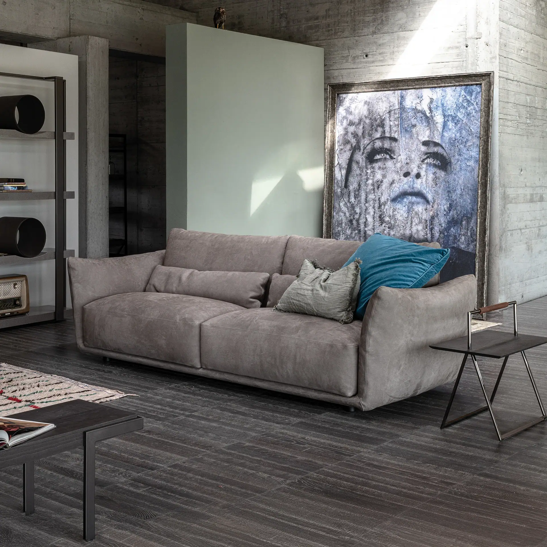 Modern Clift sectional sofa in a contemporary living room setting.
