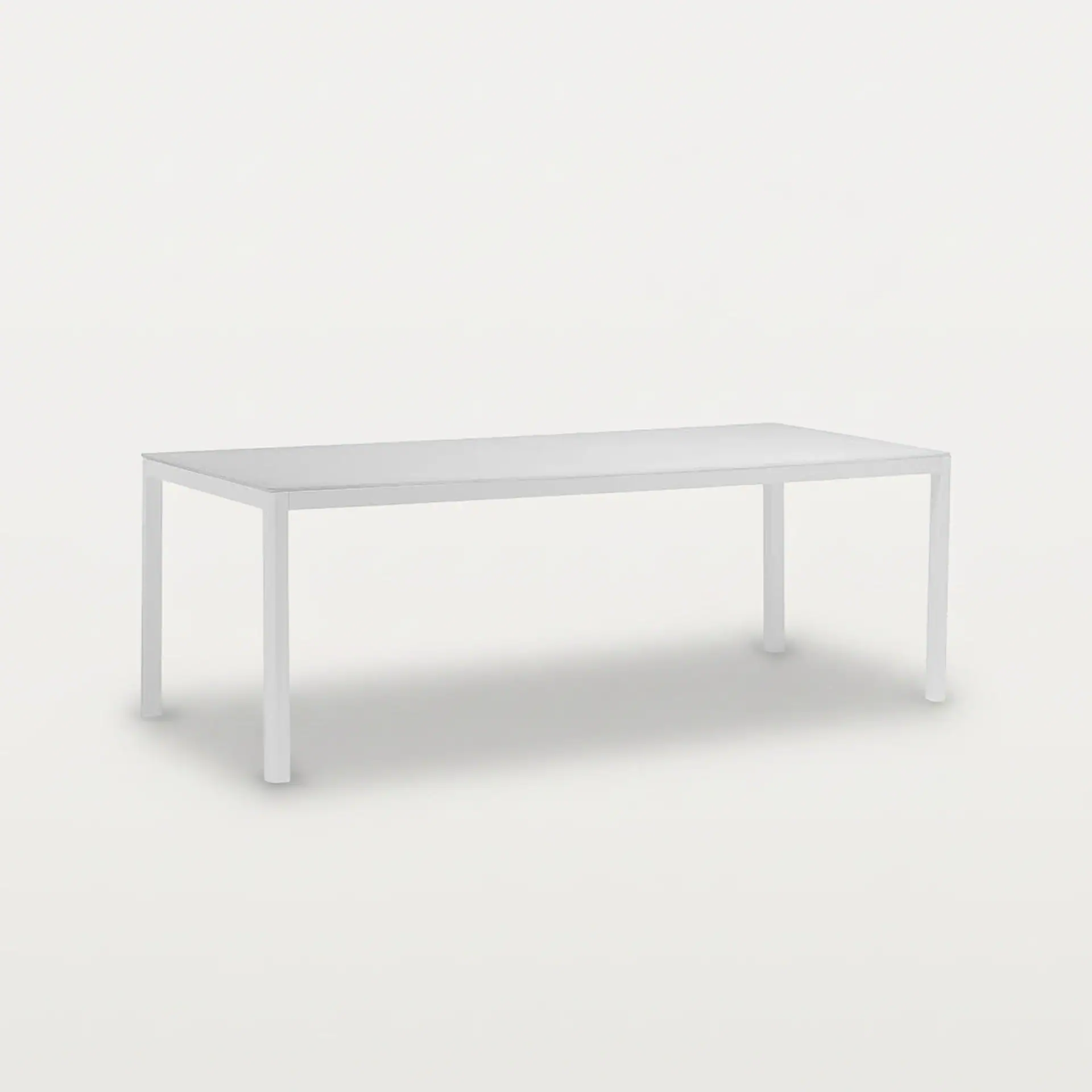 Elegant white Couture Jardin Ella rectangle dining table for modern dining spaces. Perfect for styli.