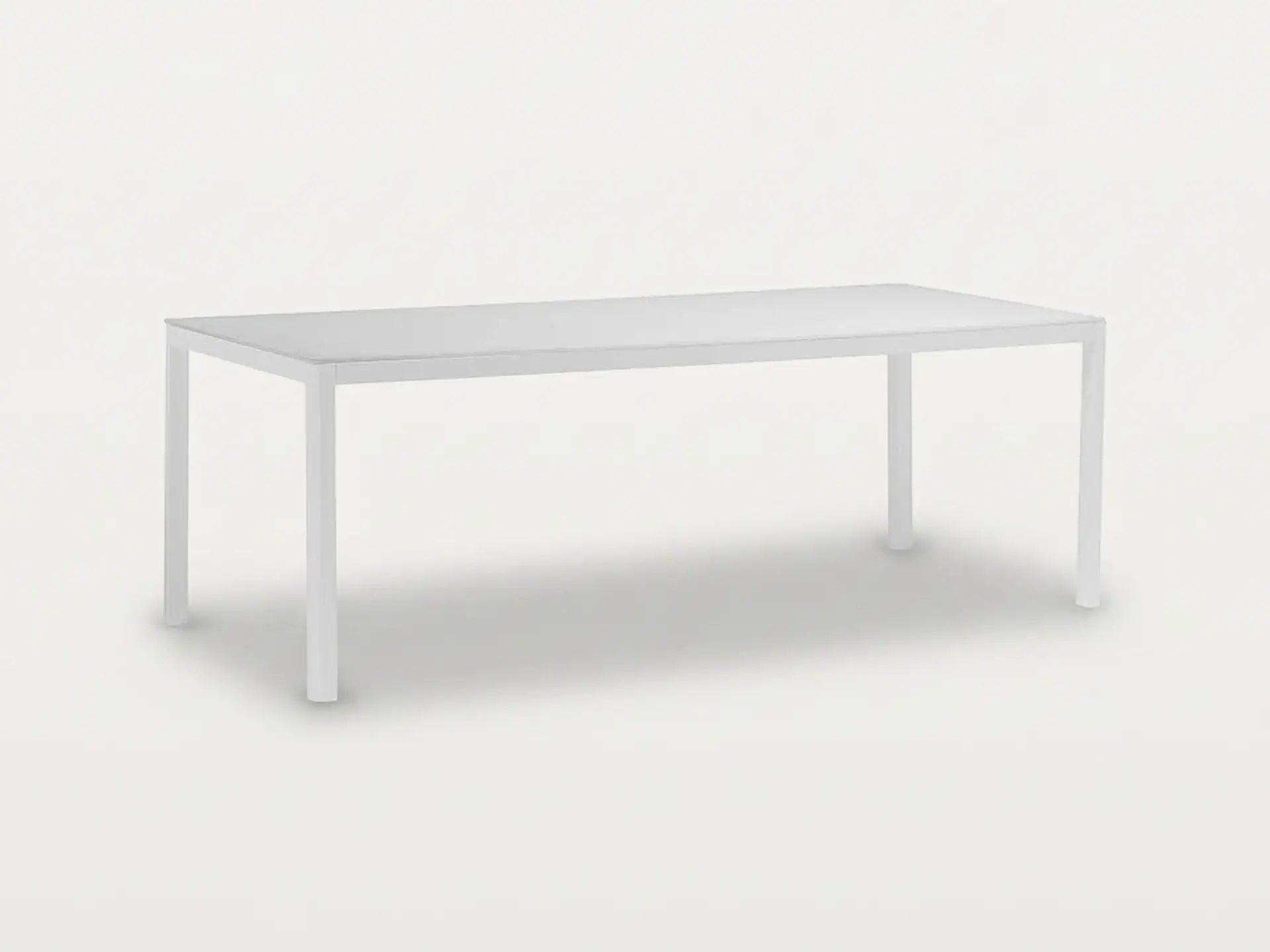 Elegant white Couture Jardin Ella rectangle dining table for modern dining spaces.