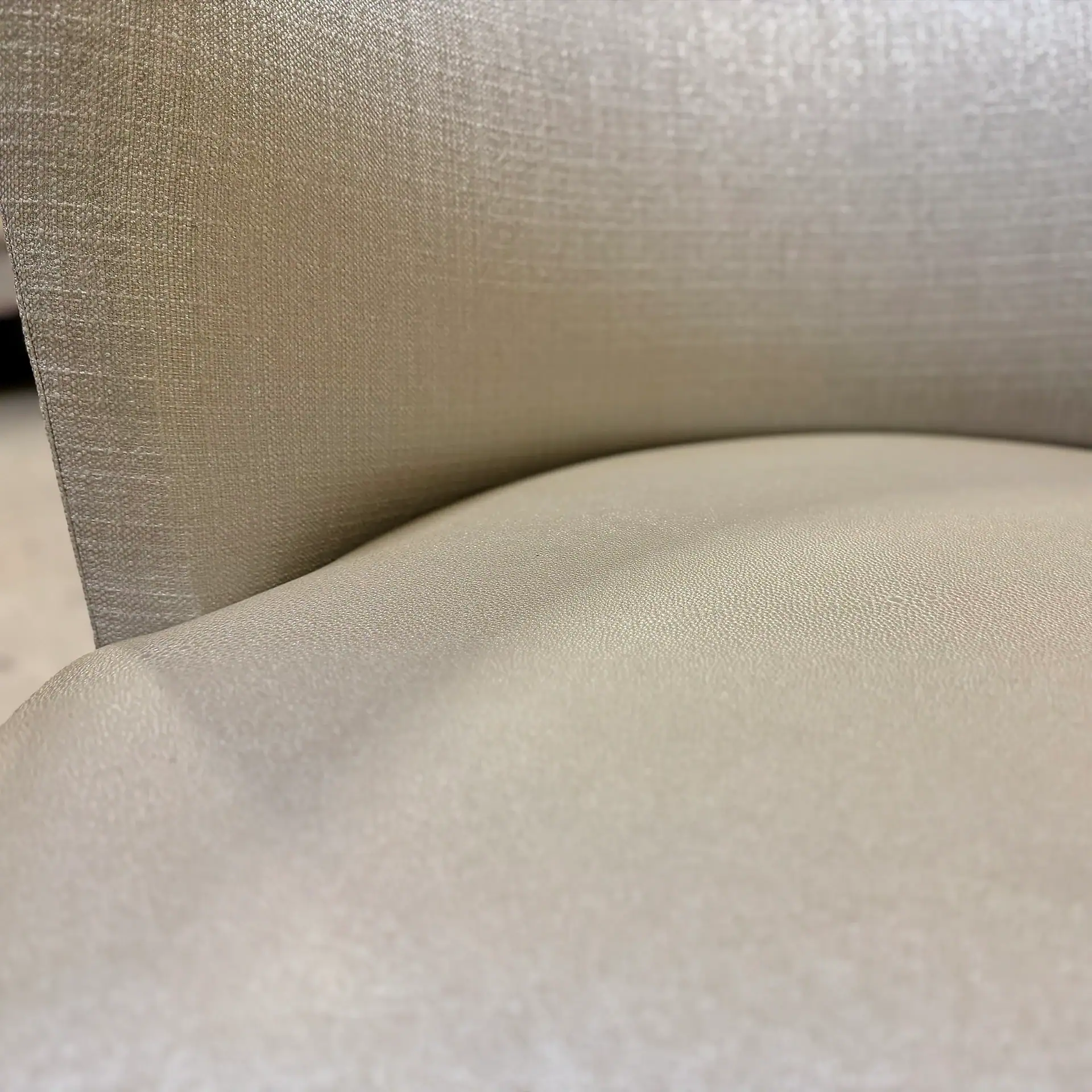 Close-up of fabric upholstery on Lazar Mandalay Game Chair for comfort and style.