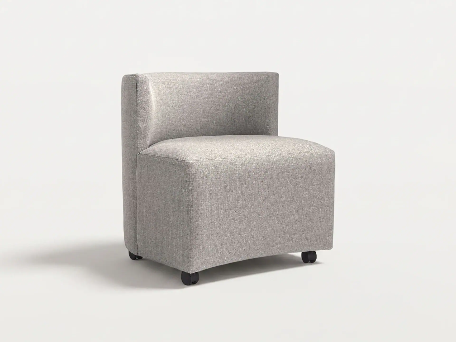Modern Lazar Mandalay game chair in light gray fabric.