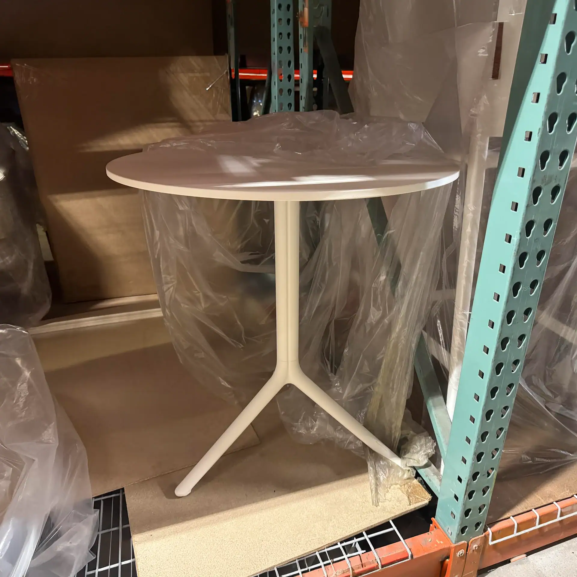 Outdoor Pedrali Elliot Table with sleek round top and sturdy base.