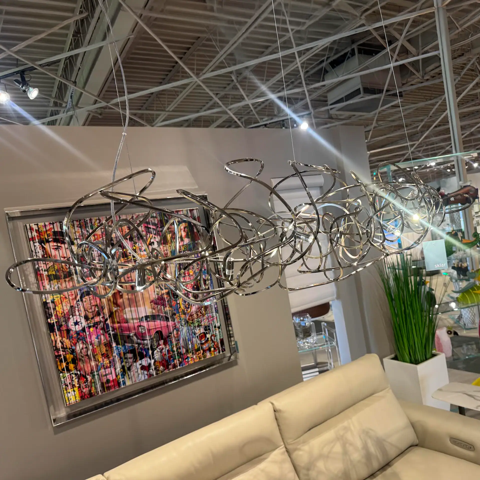 Modern artistic suspension lamp for contemporary interiors.