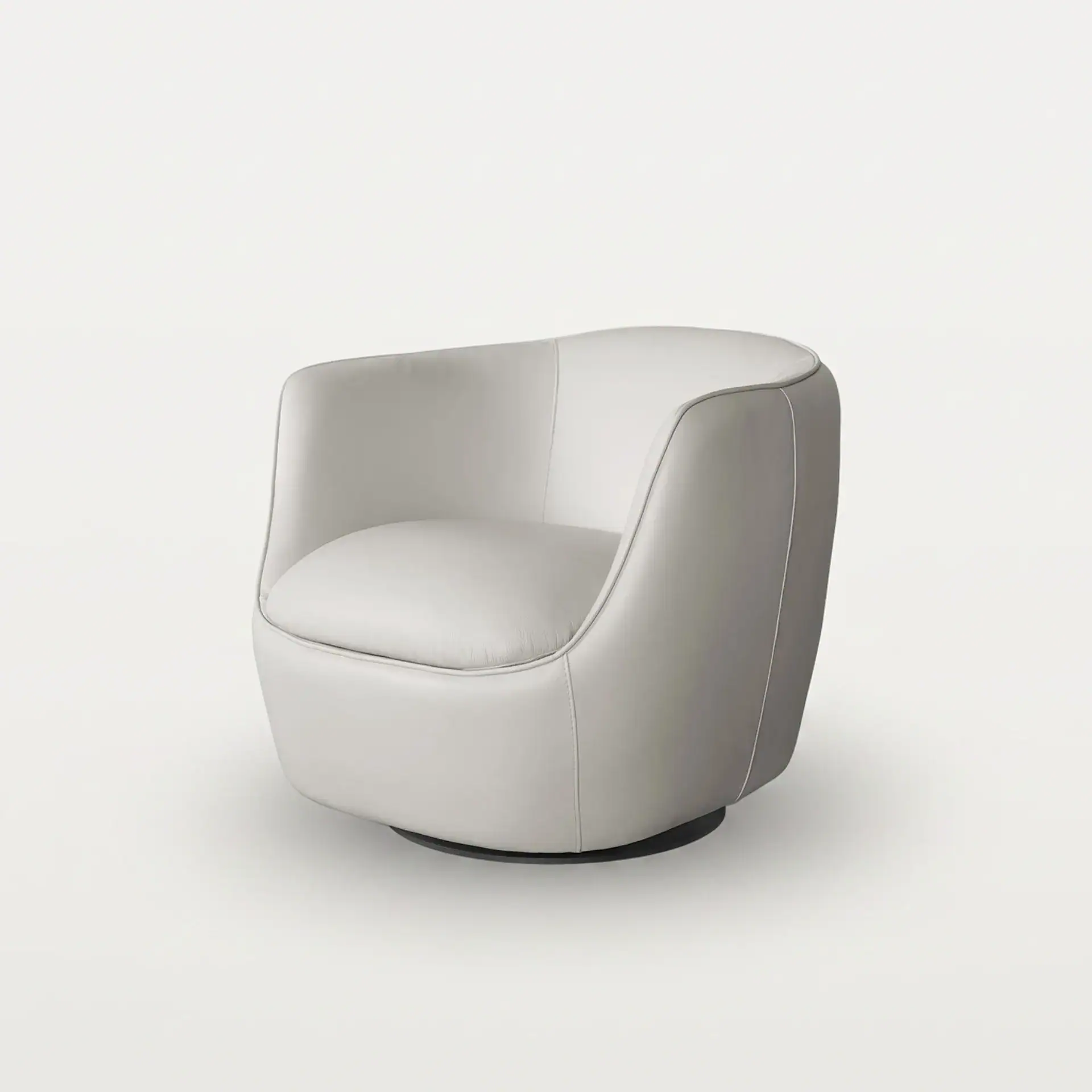 Contemporary white lounge chair with sleek design, perfect for modern living spaces.
