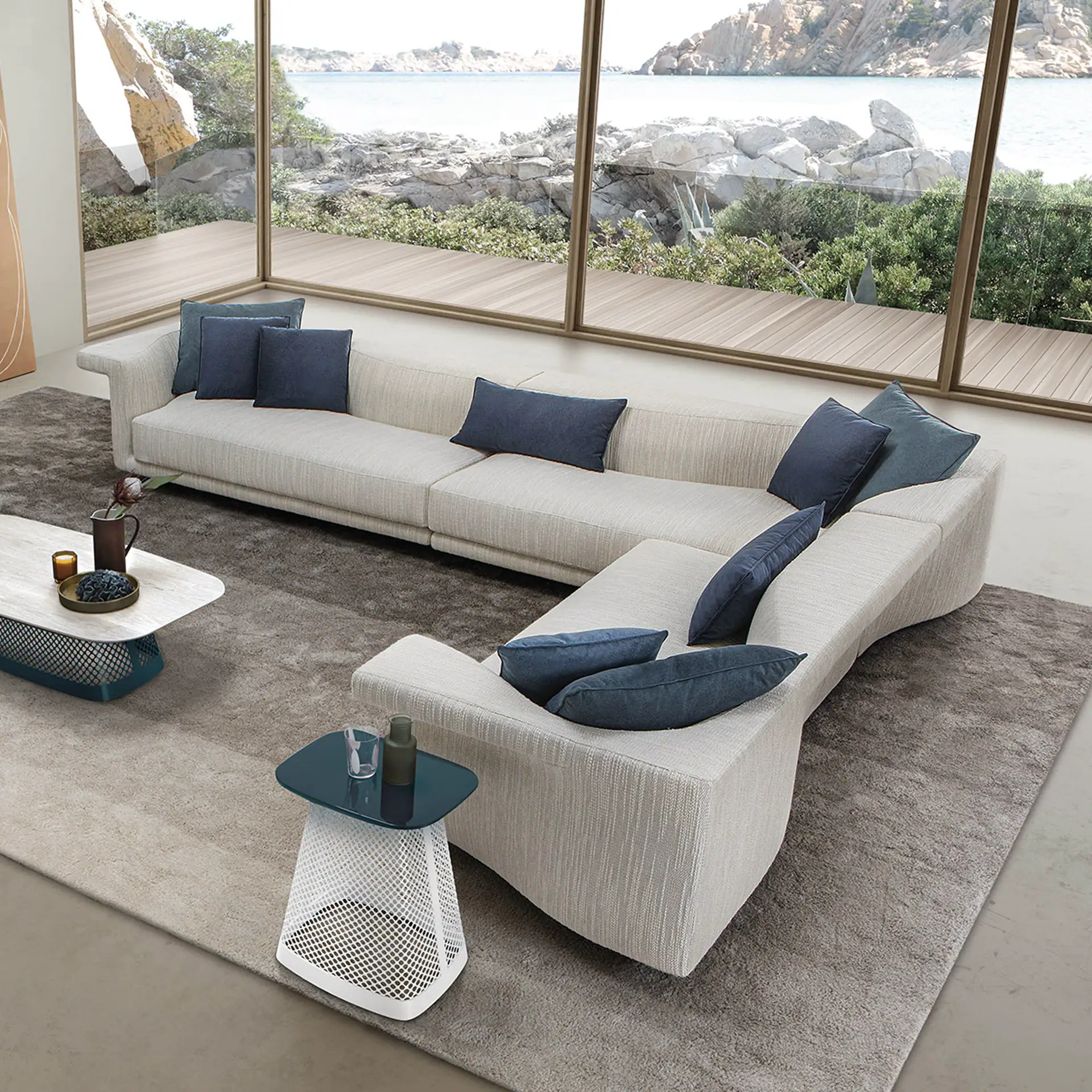 Antelope Angular Sectional Sofa with modern design and plush cushions.