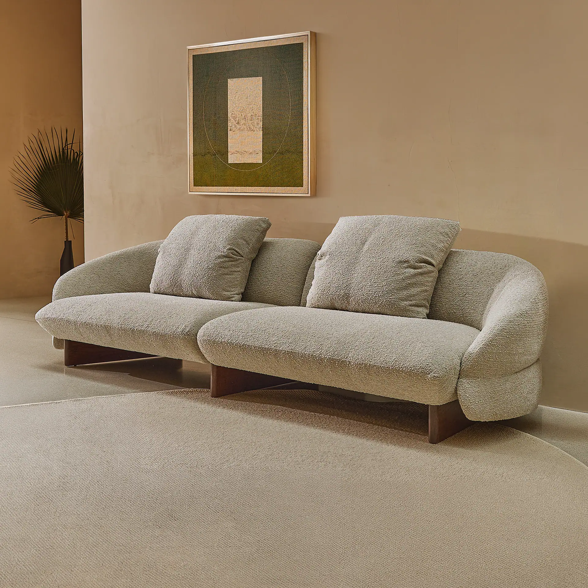 Elegant Fleur Modular Sofa with plush cushions and modern design. Perfect for stylish living rooms a.