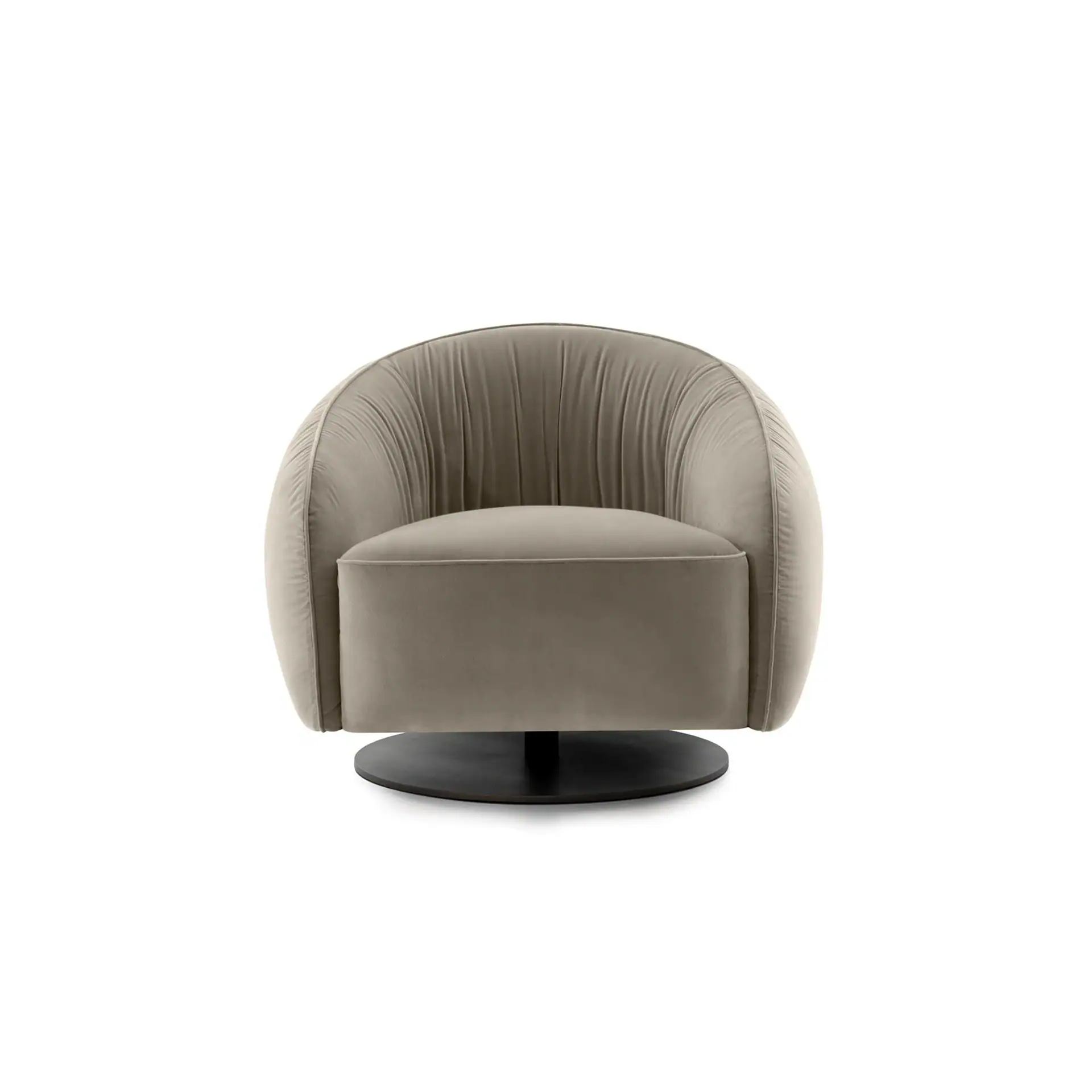 Elegant Nest Swivel Armchair with plush upholstery and modern design. Perfect for stylish living spa.