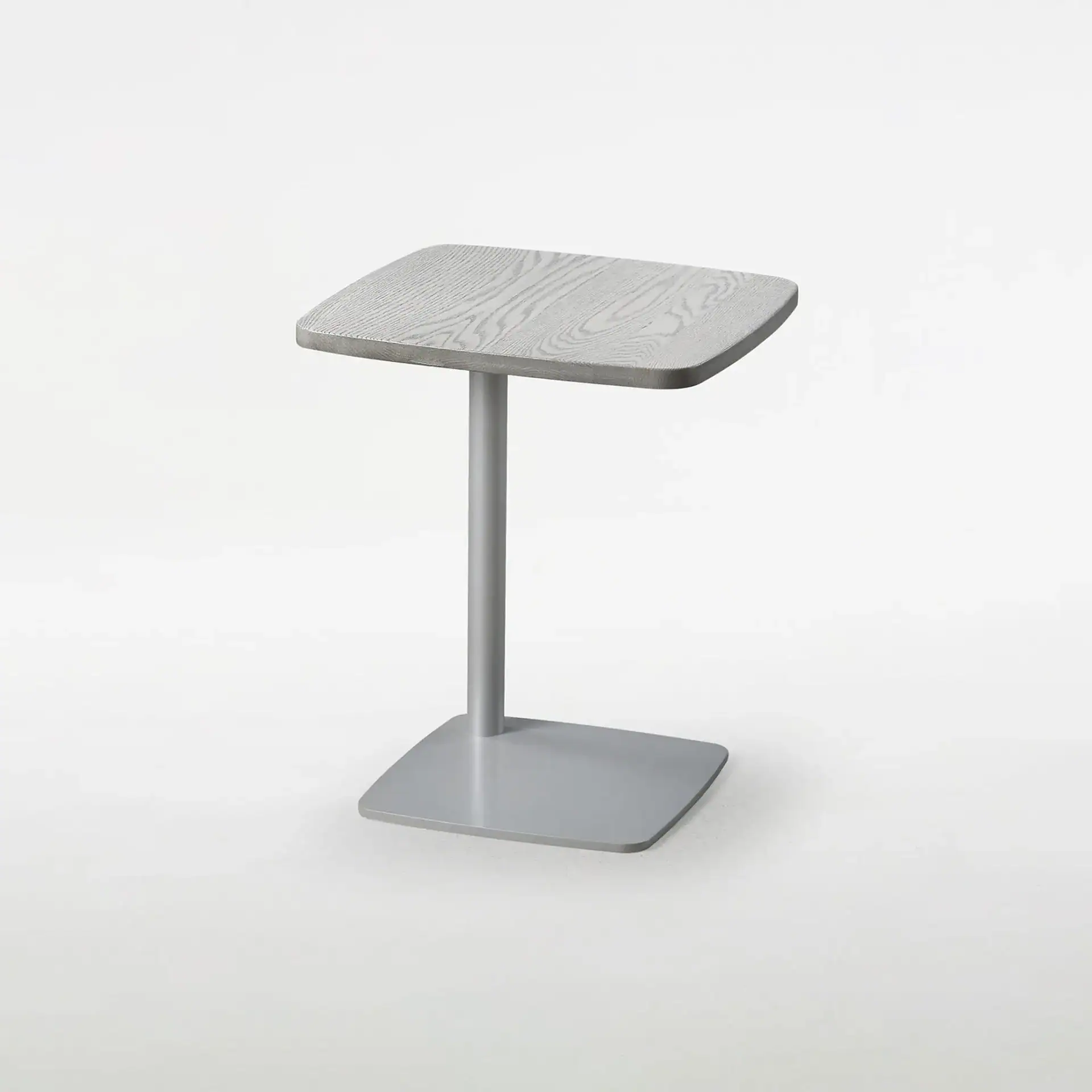 Sklar Furnishings Leo Accent Table with light wood top and metal base.