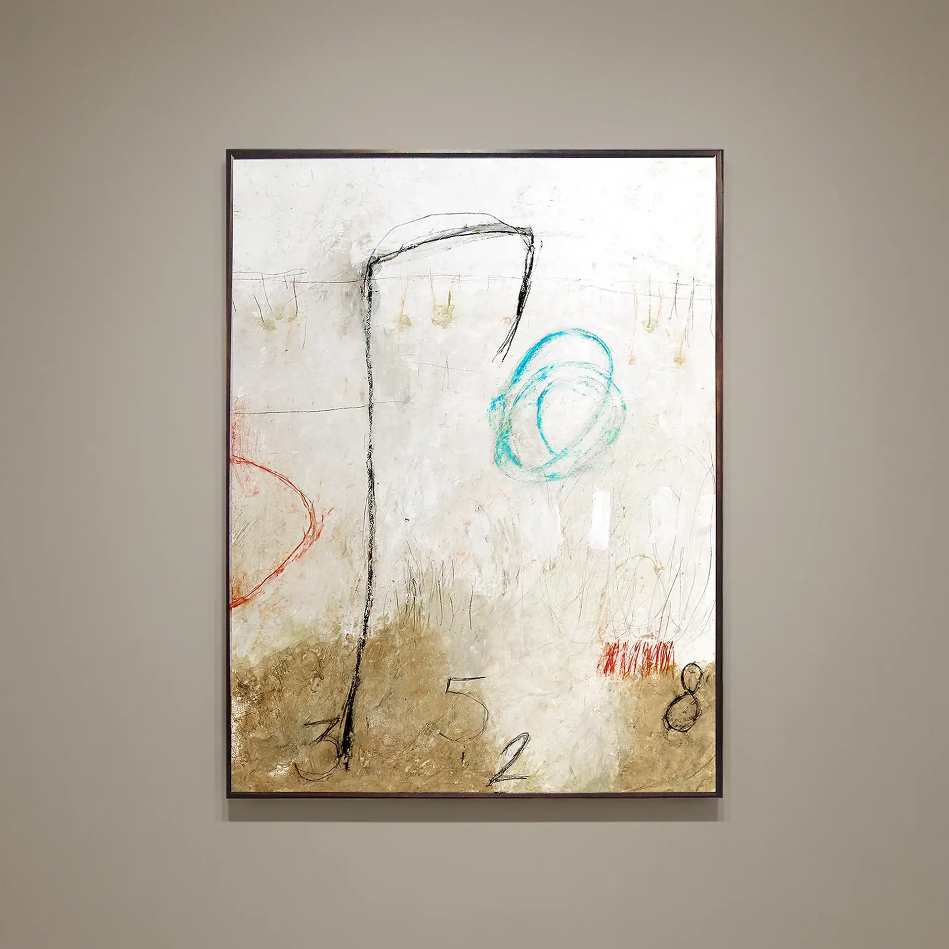 Abstract modern art canvas with minimalistic design and subtle colors.