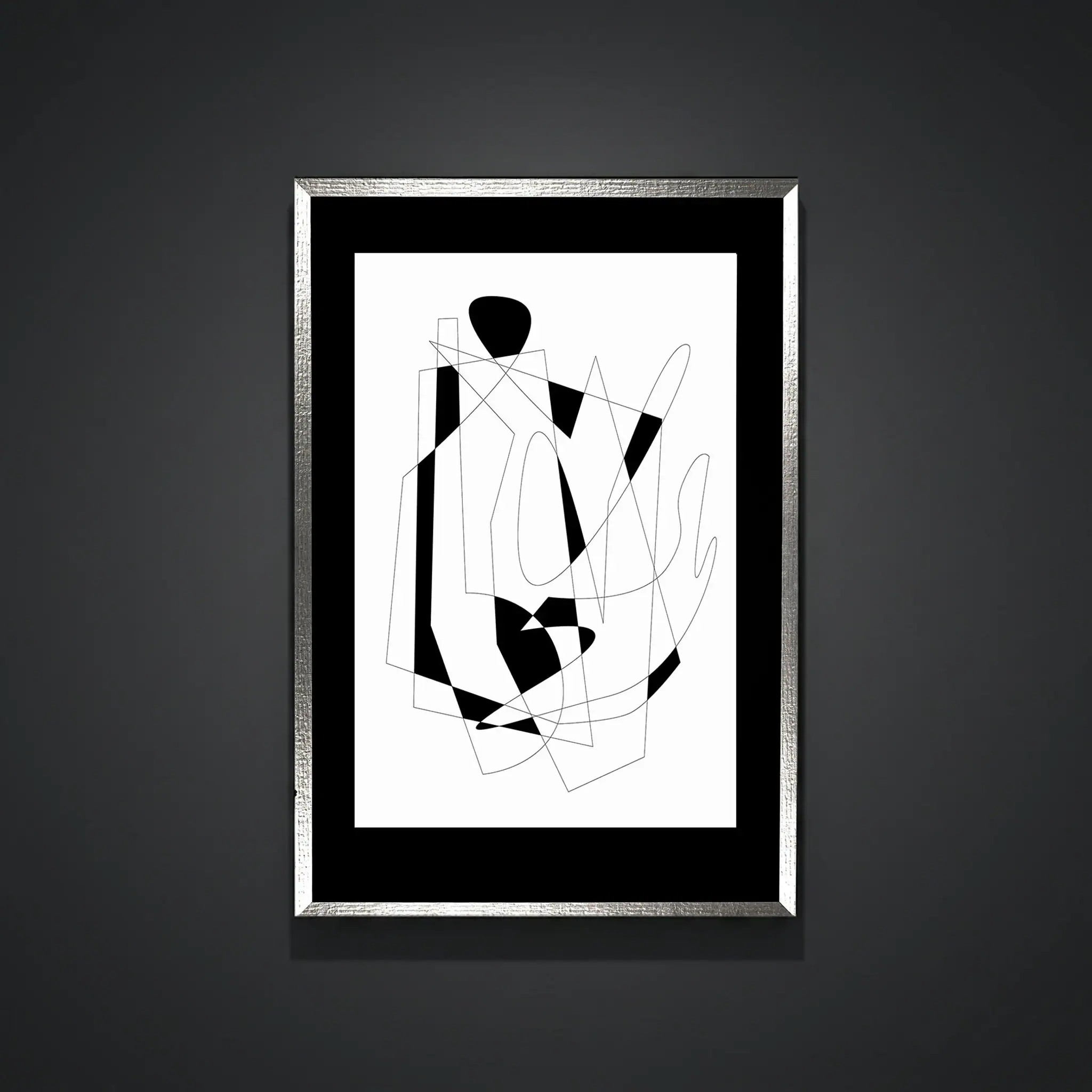 Abstract black and white paper art piece titled Citrine II by Sklar Furnishings.