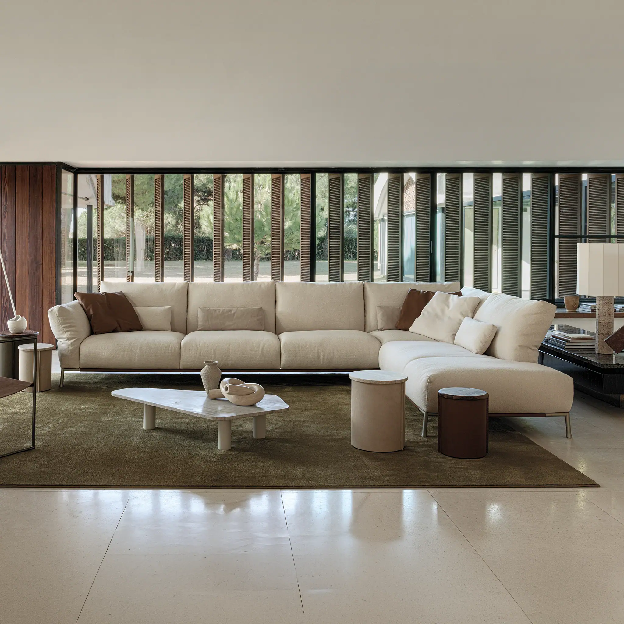 Modern Chapeau Modular Sofa in a stylish living room setting.