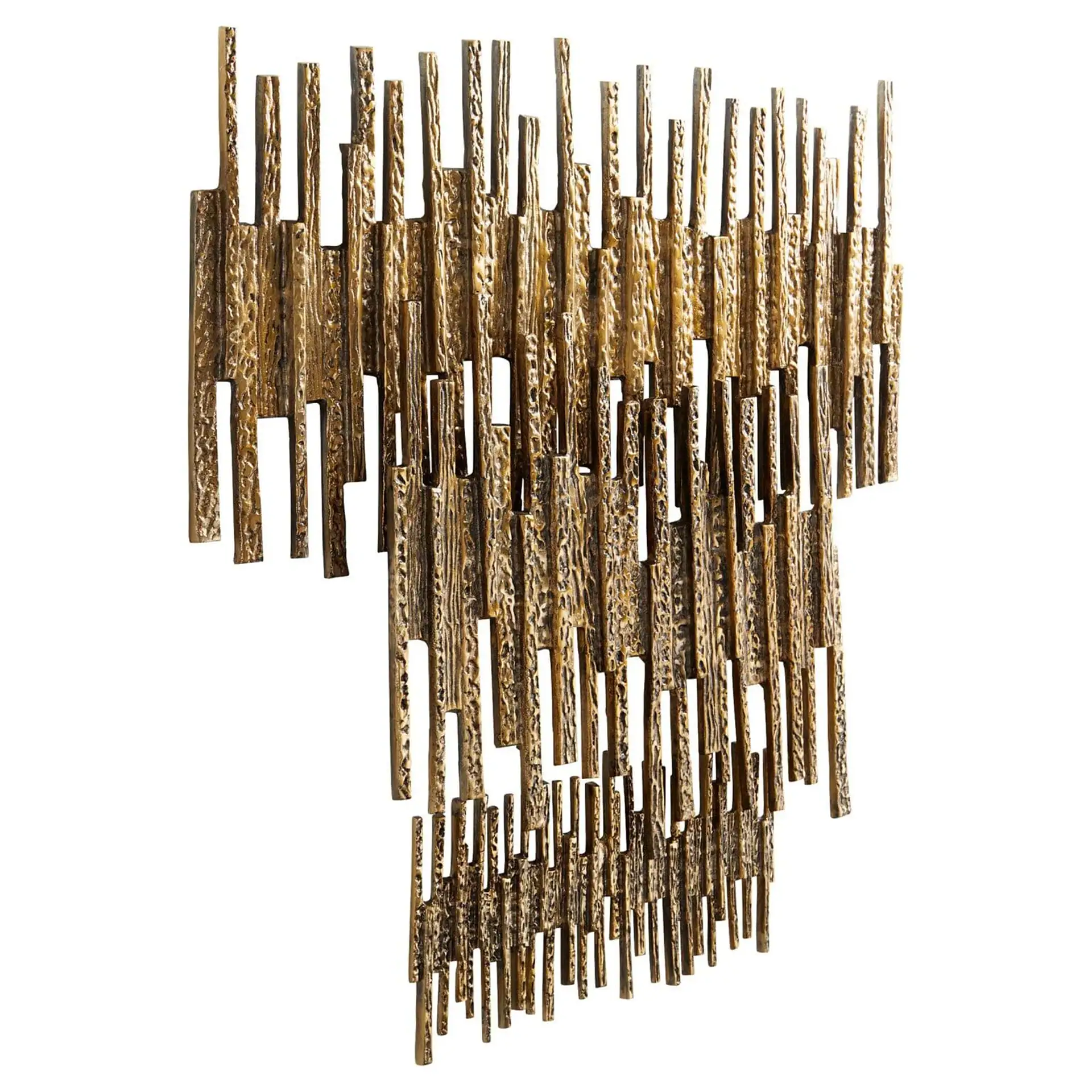 Rustic wooden ledger wall decor for modern interior design.