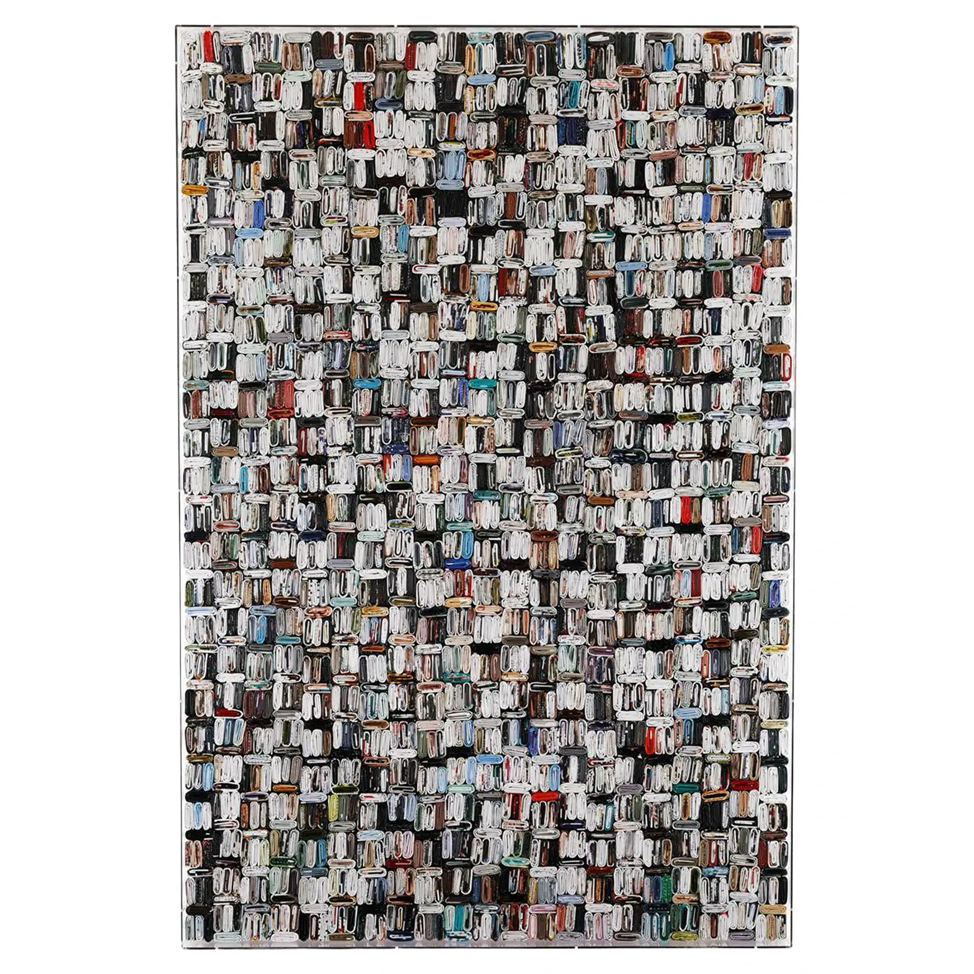 Modern bookshelf wall art with colorful books for stylish home decor.