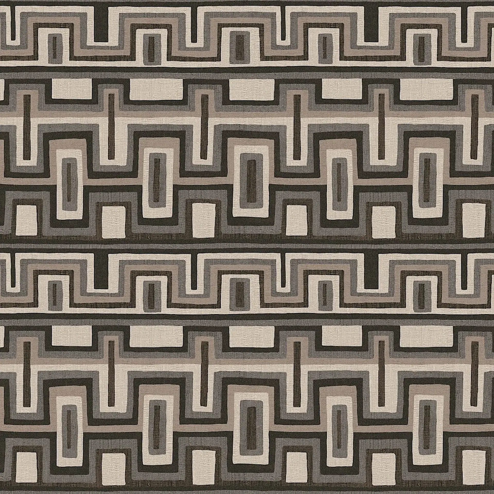 Geometric black and beige Morelos Cameo wallpaper design.