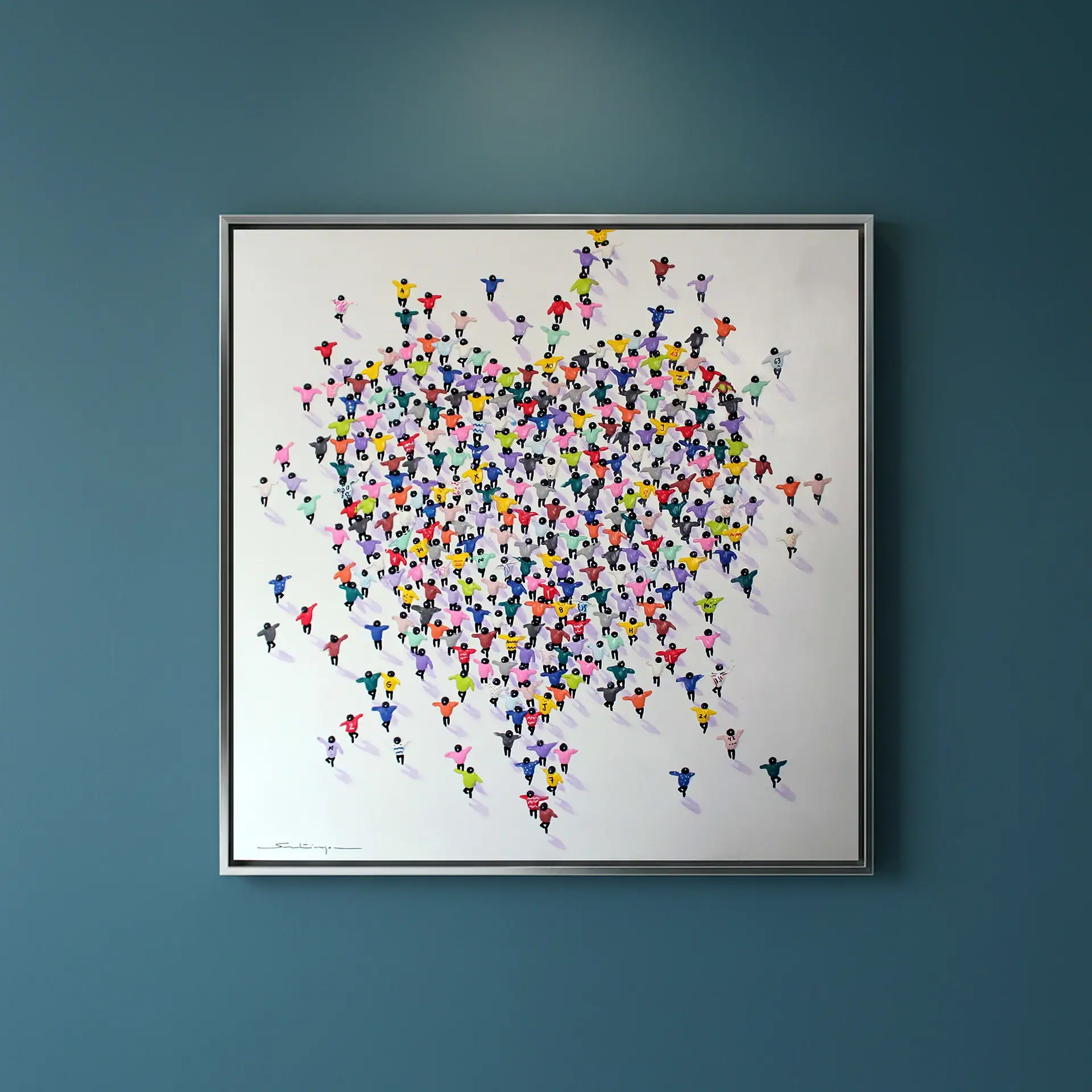 Colorful heart-shaped world map with pins representing global connections and diversity.