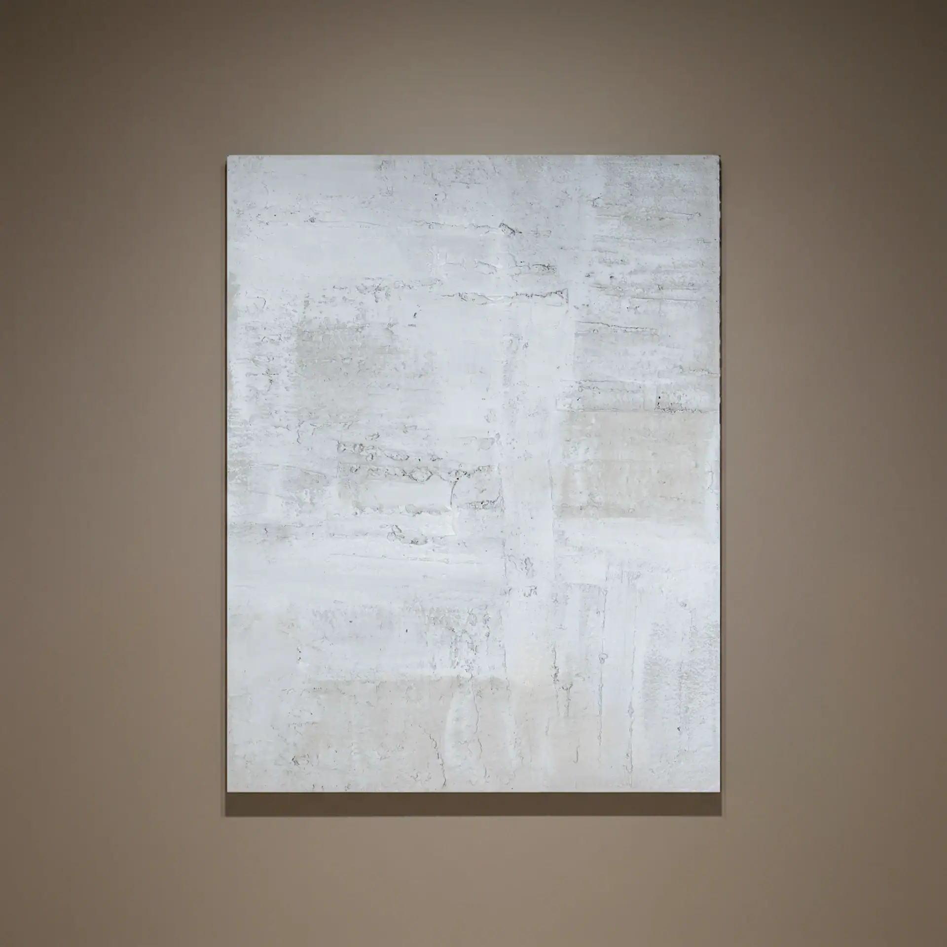 Abstract mixed media art piece with neutral tones for modern decor.