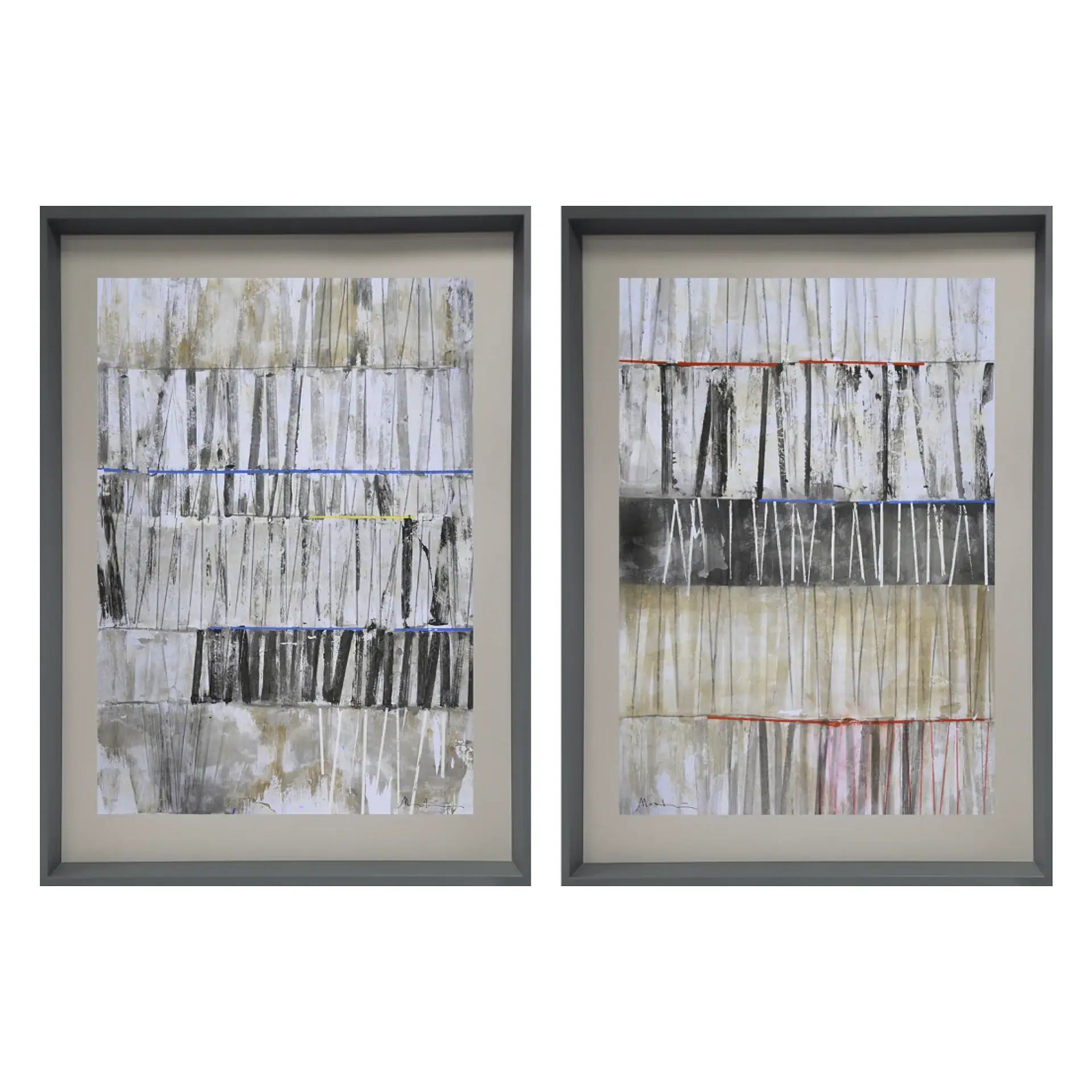 Contemporary abstract wall art with textured layers and vibrant colors for modern interior decor.