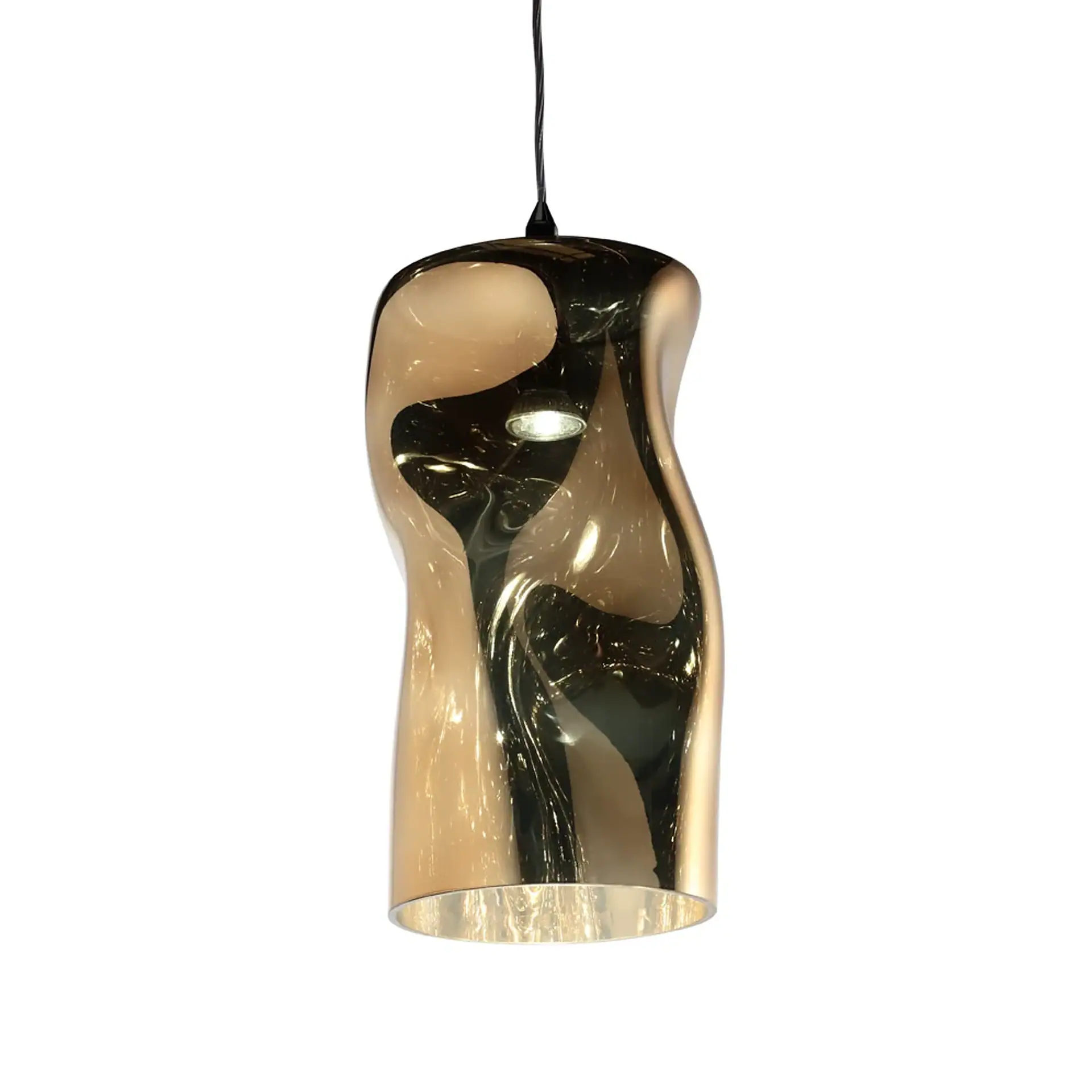 Sklar pendant light hanging fixture in sculptural form.