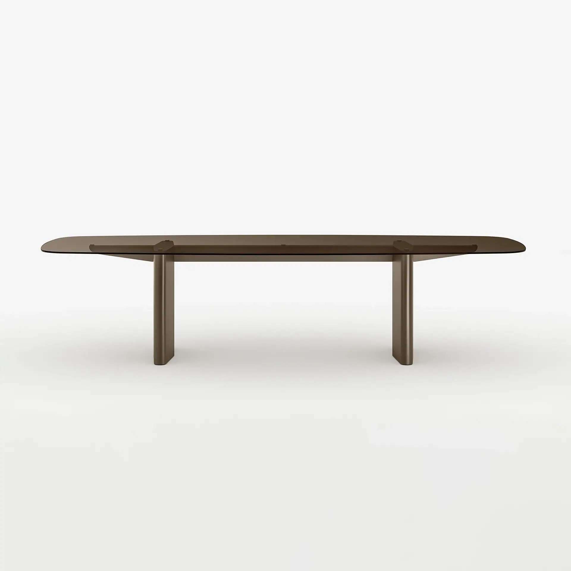 Modern Nuvolari dining table with sleek design and wooden finish.