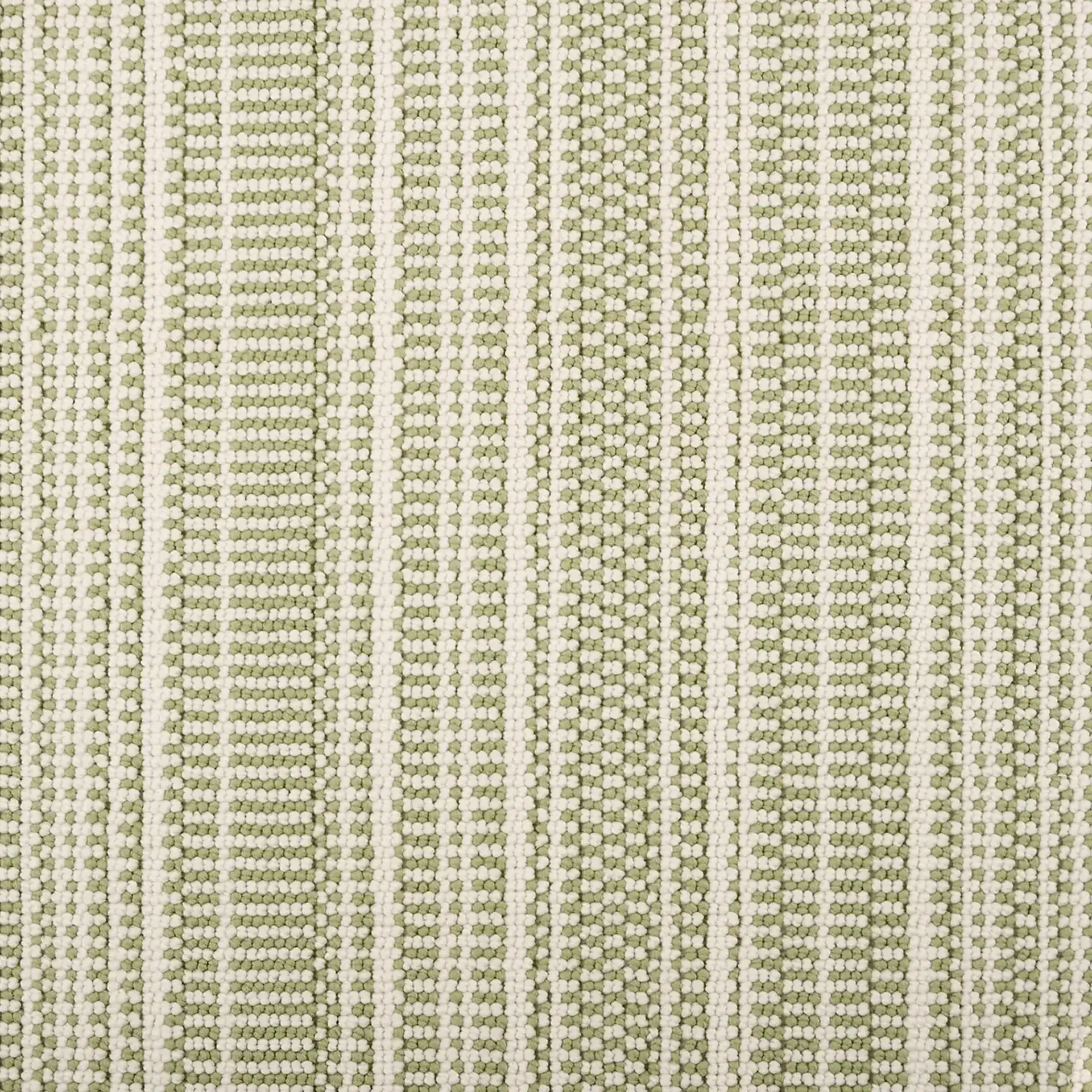 Waveside indoor outdoor area rug with striped pattern in green and beige.