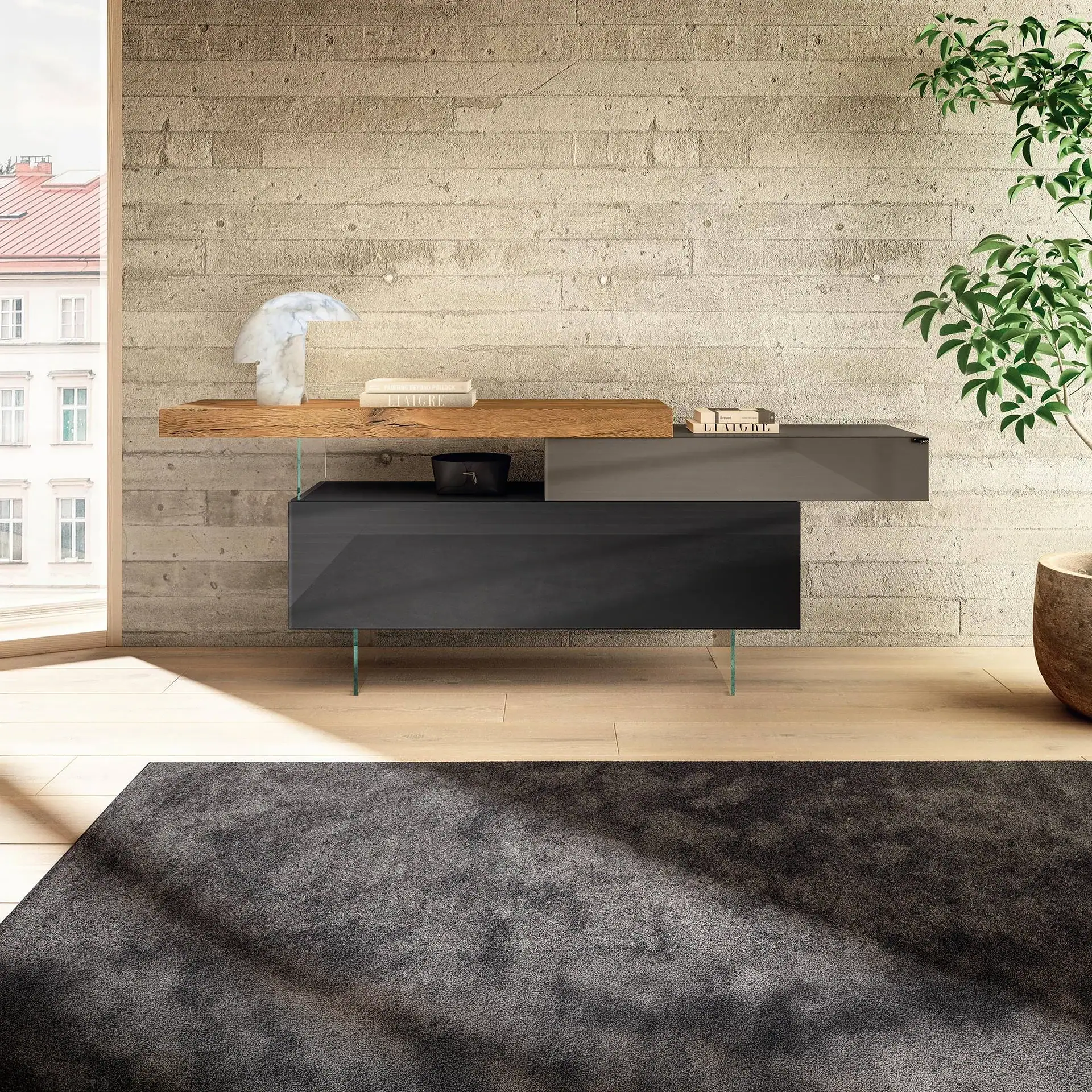 Sklar Furnishings 36e8 Modular Sideboard in modern living room.