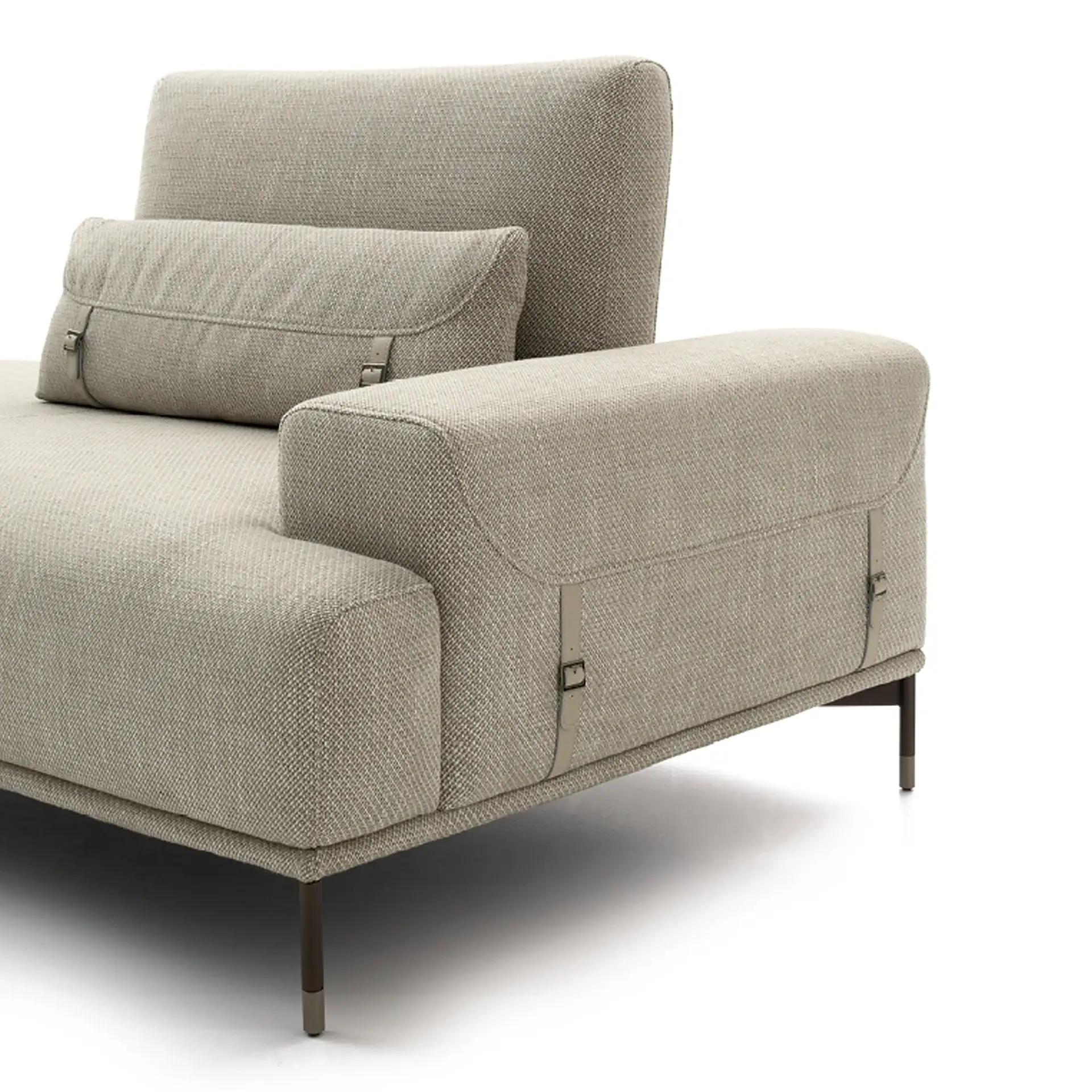 Sklar Furnishings Sirio Modular Sectional Sofa with beige fabric upholstery.