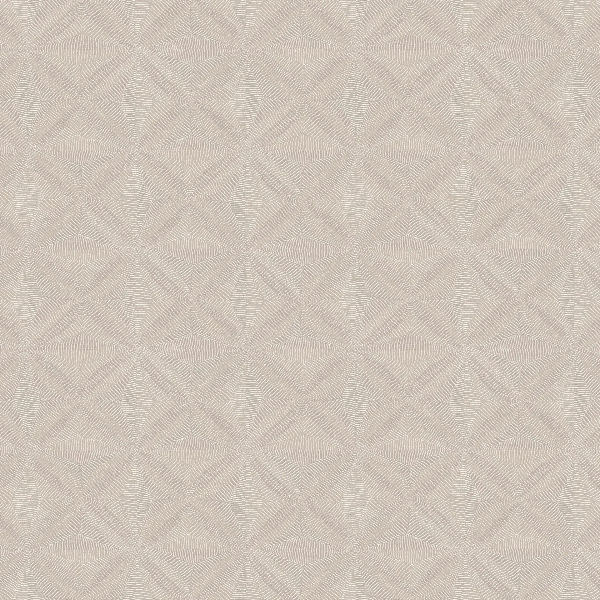 Seamless light beige pattern with repeating geometric shapes formed by fine, wavy, radiating lines.