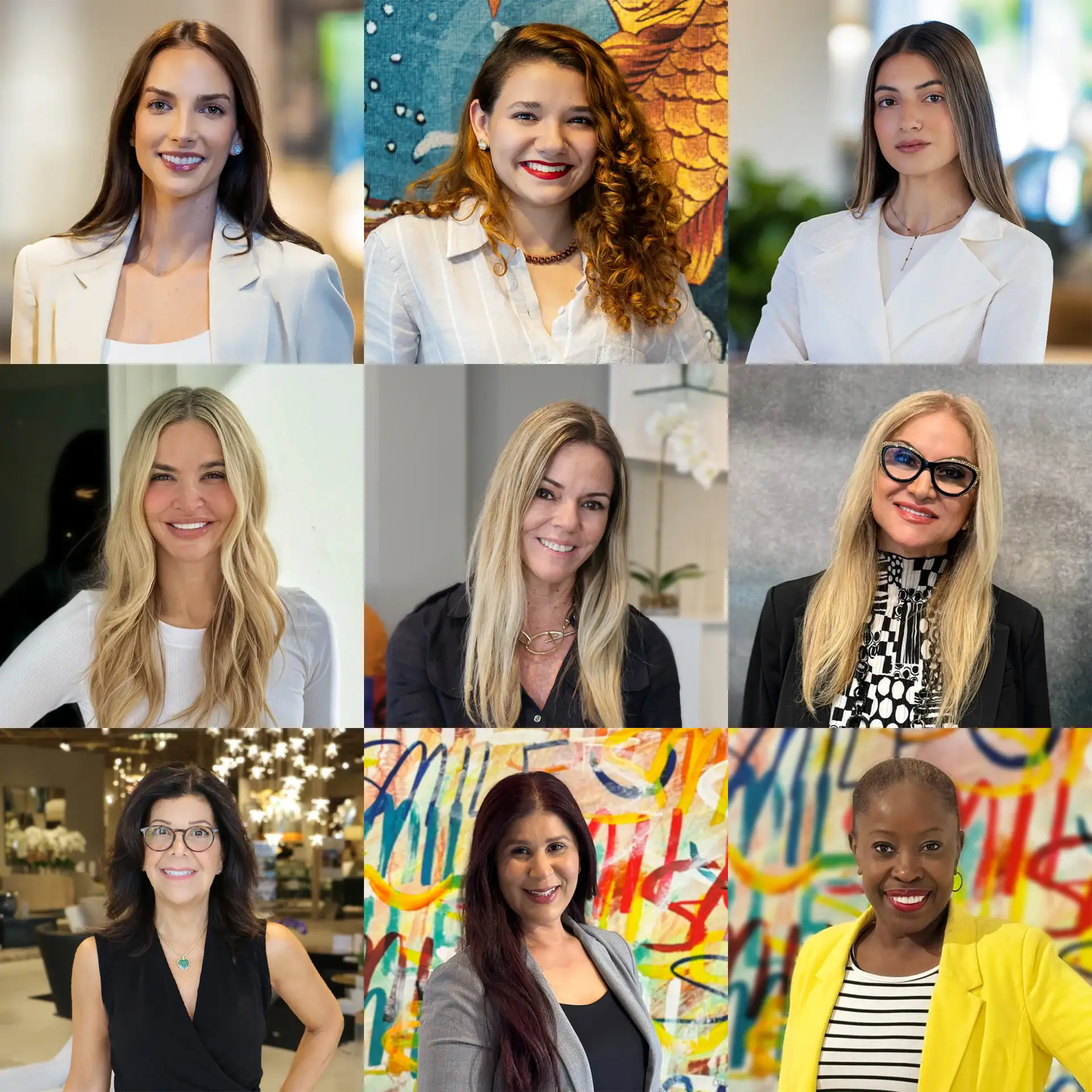 Meet our Design Team - Portrait Gallery Sklar Furnishings design team portraits in a grid.