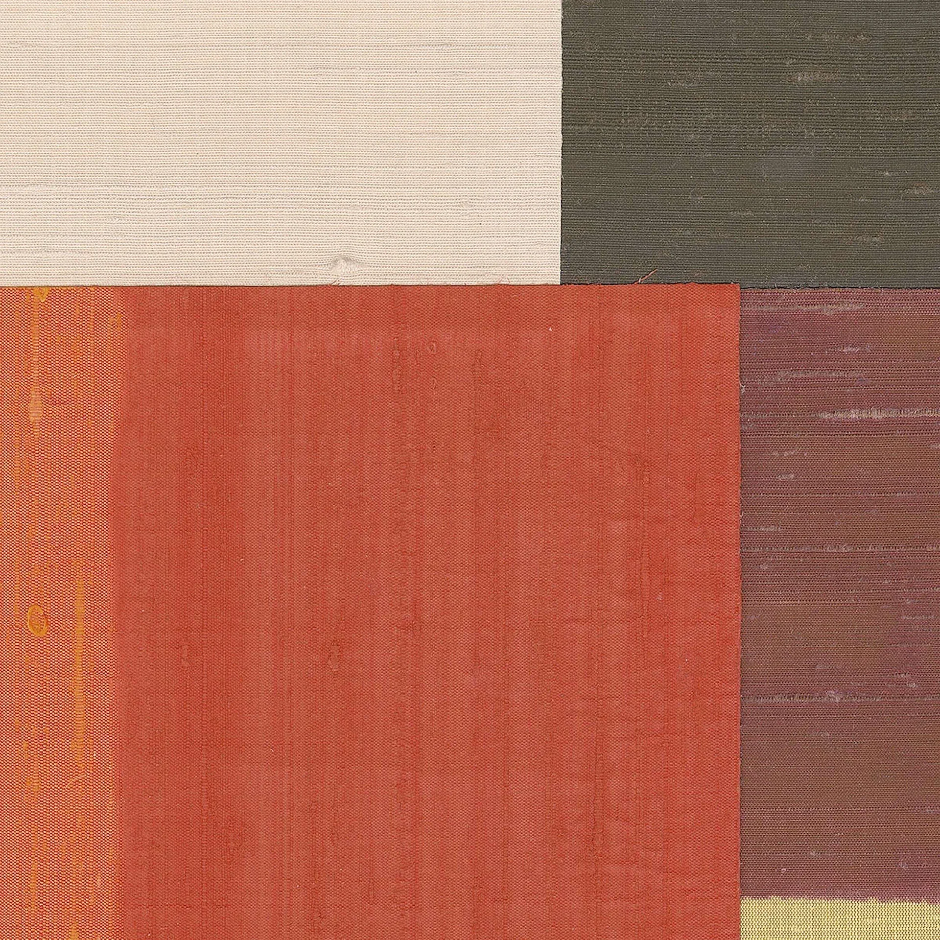 Abstract color blocks collage in warm and muted tones.